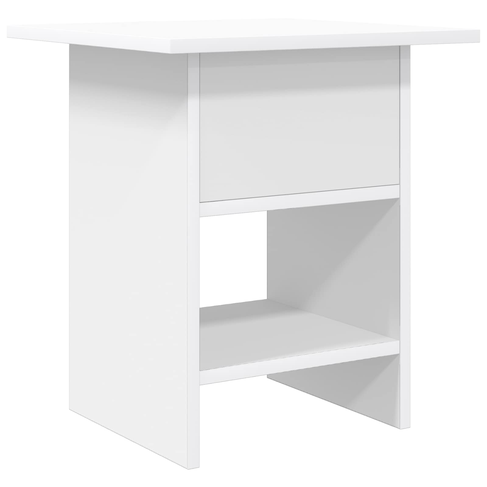 Éjjeli asztal fiókkal 2 pcs fehér 41 x 40 x 45 cm faanyag