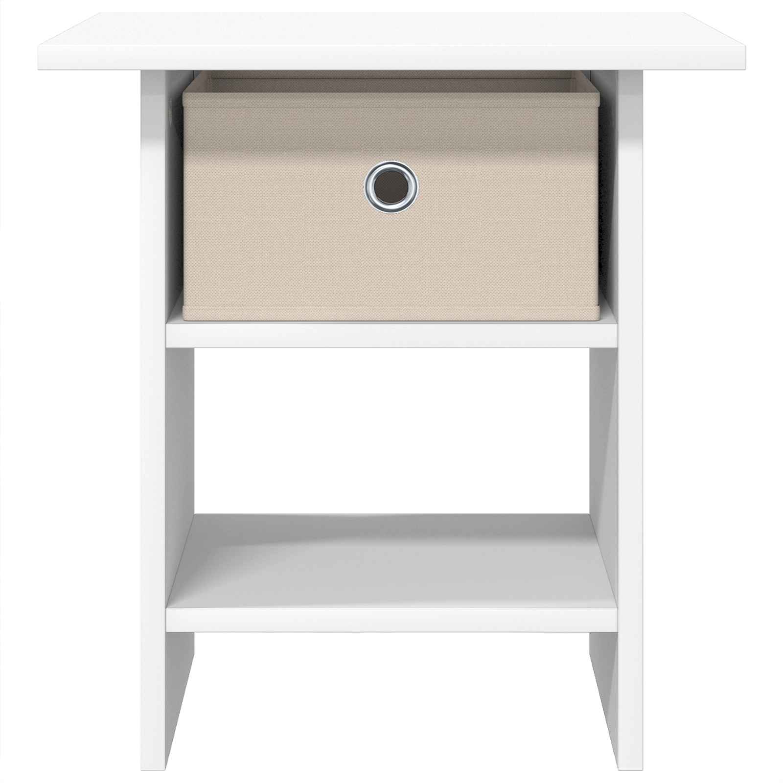 Éjjeli asztal fiókkal 2 pcs fehér 41 x 40 x 45 cm faanyag