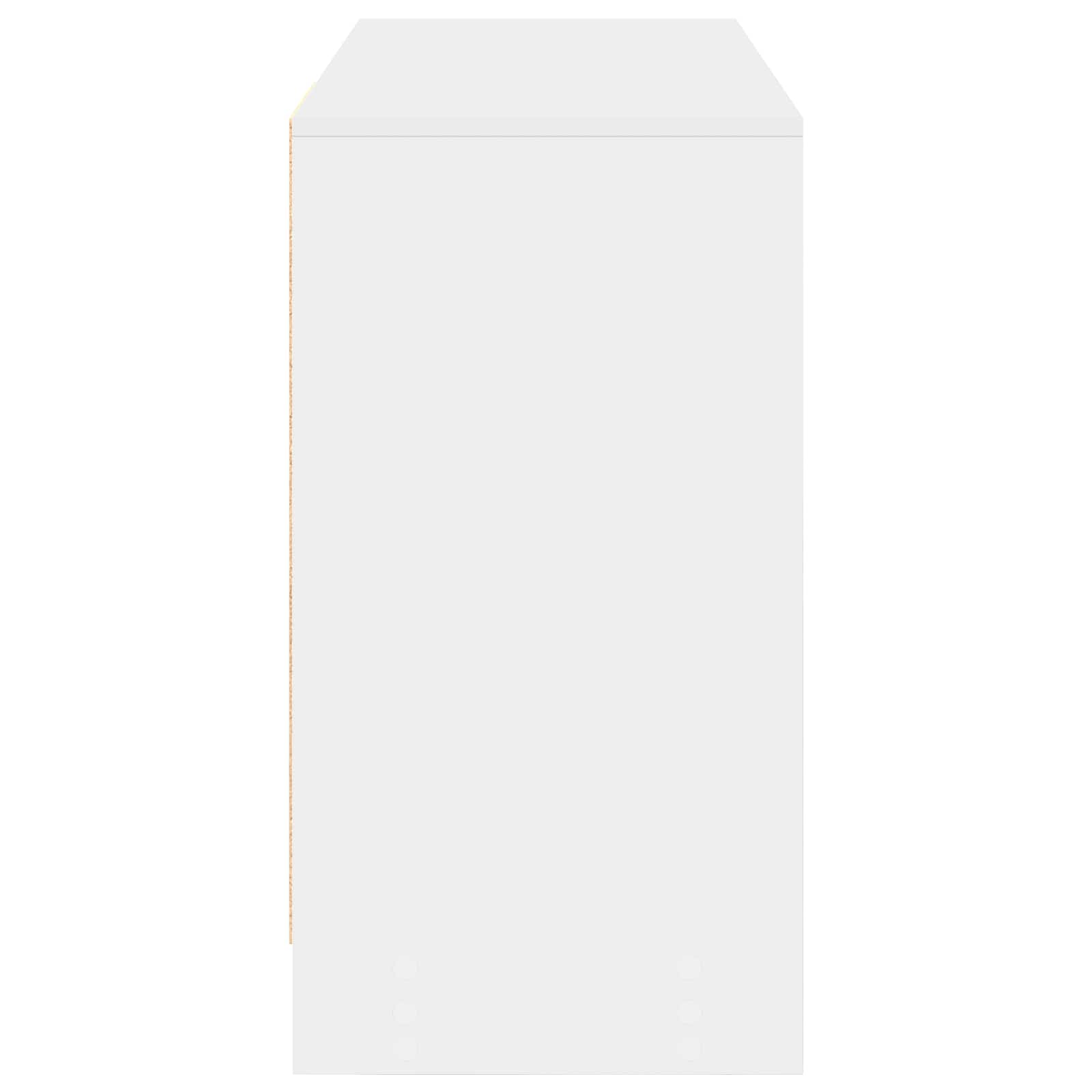 Asztal fiókkal polcokkal fehér 100 x 40 x 75 cm faanyag
