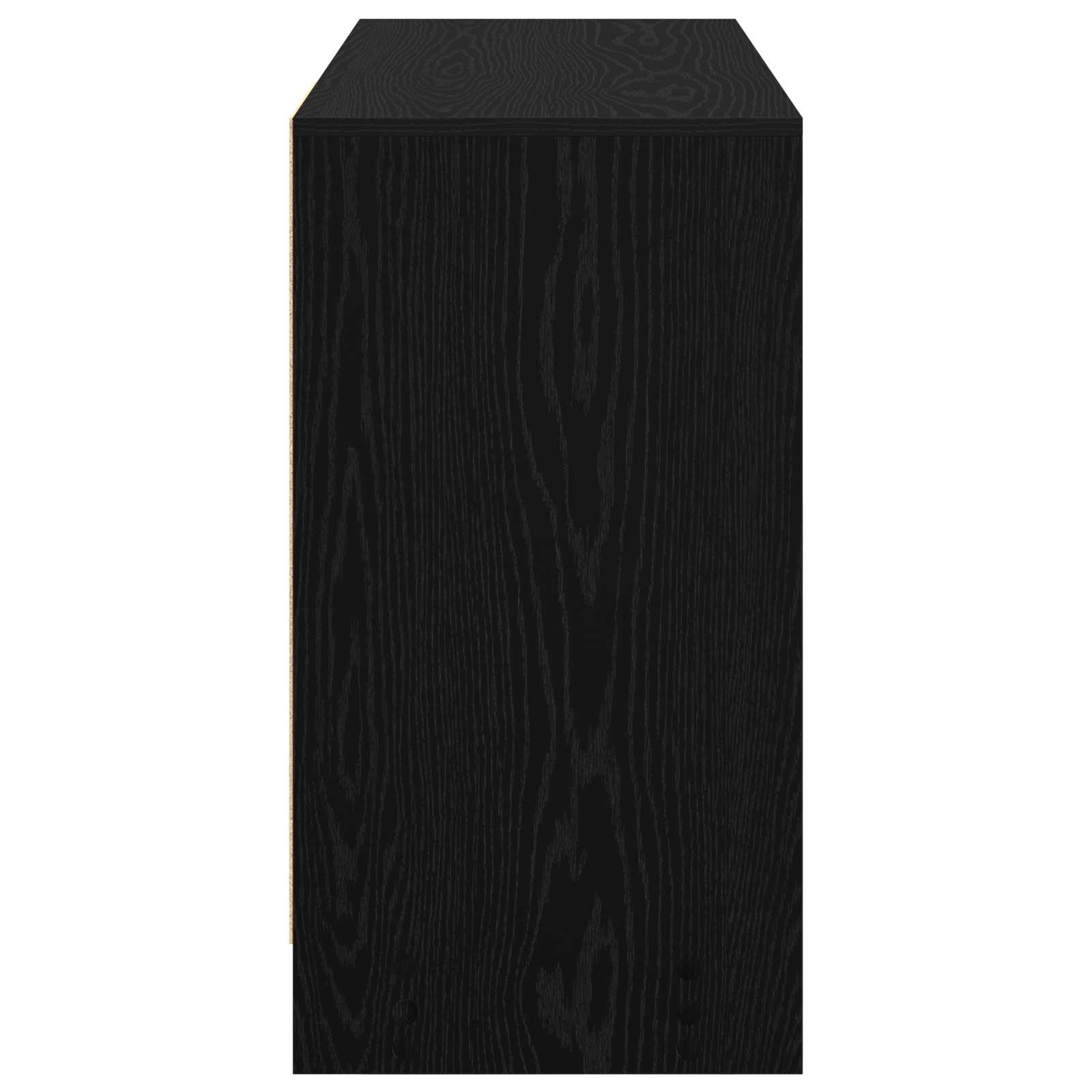 Asztal fiókkal polcokkal fekete tölgy 100 x 40 x 75 cm faanyag