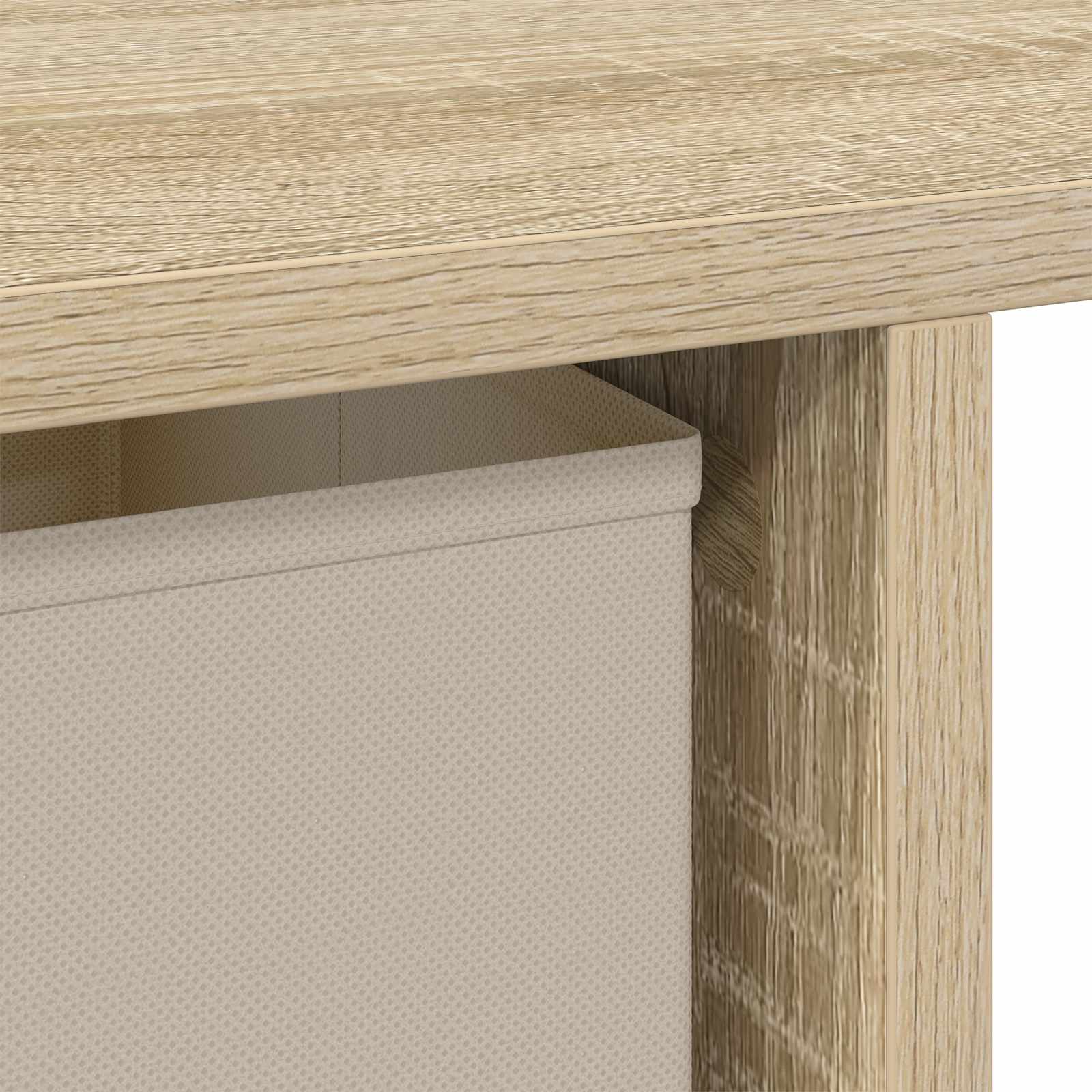Asztal fiókkal polcokkal sonoma tölgy 100 x 40 x 75 cm faanyag