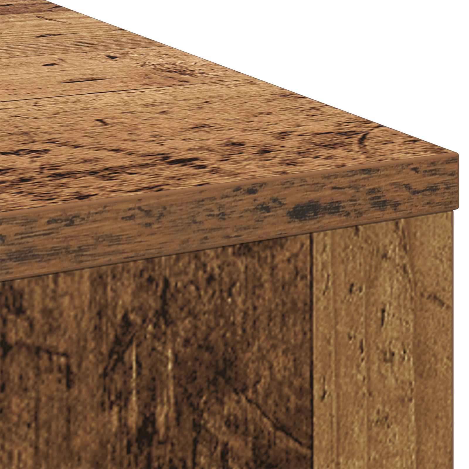 Asztal fiókkal polcokkal öreg fa 100 x 40 x 75 cm faanyag