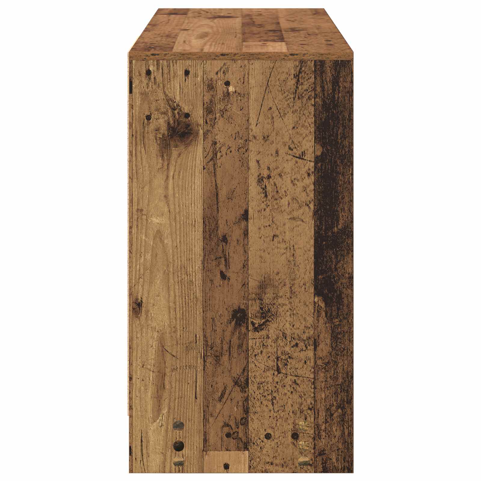 Asztal fiókkal polcokkal öreg fa 100 x 40 x 75 cm faanyag