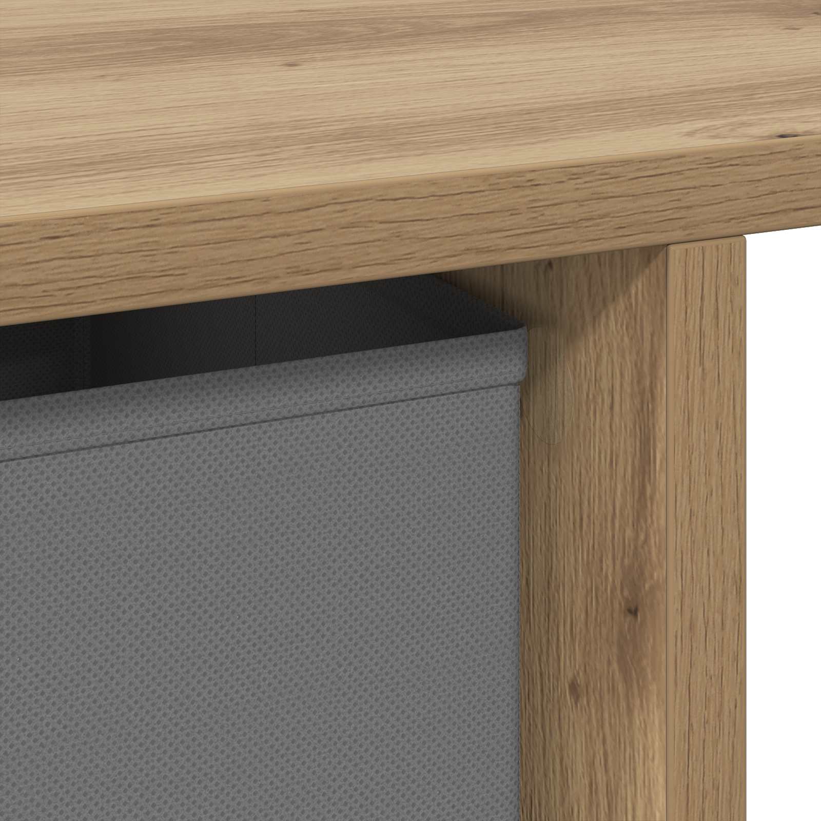 Asztal fiókkal polcokkal artisan tölgy 100 x 40 x 75 cm faanyag