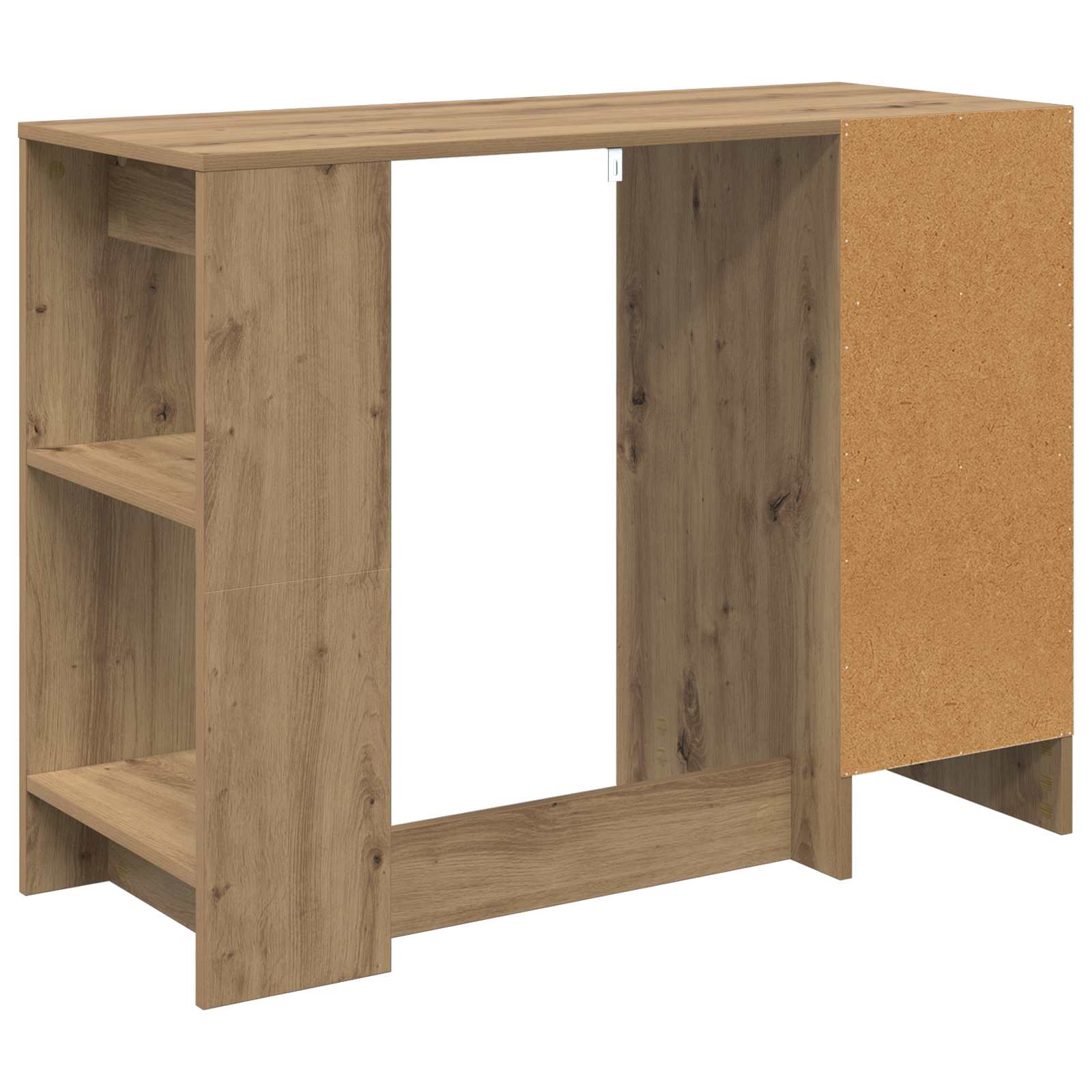 Asztal fiókkal polcokkal artisan tölgy 100 x 40 x 75 cm faanyag