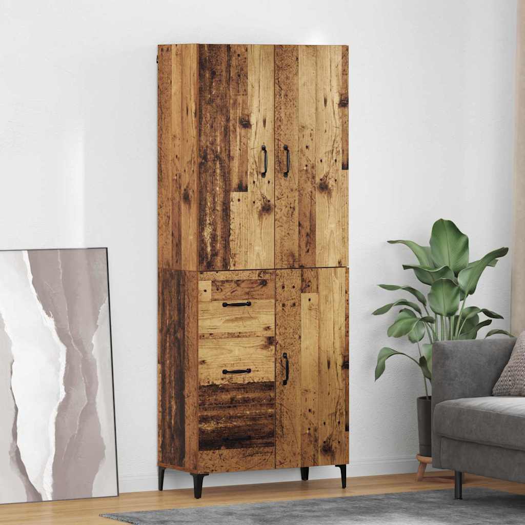 Magasfiú falra szerelhető öreg fa 69,5 x 34 x 180 cm faanyag