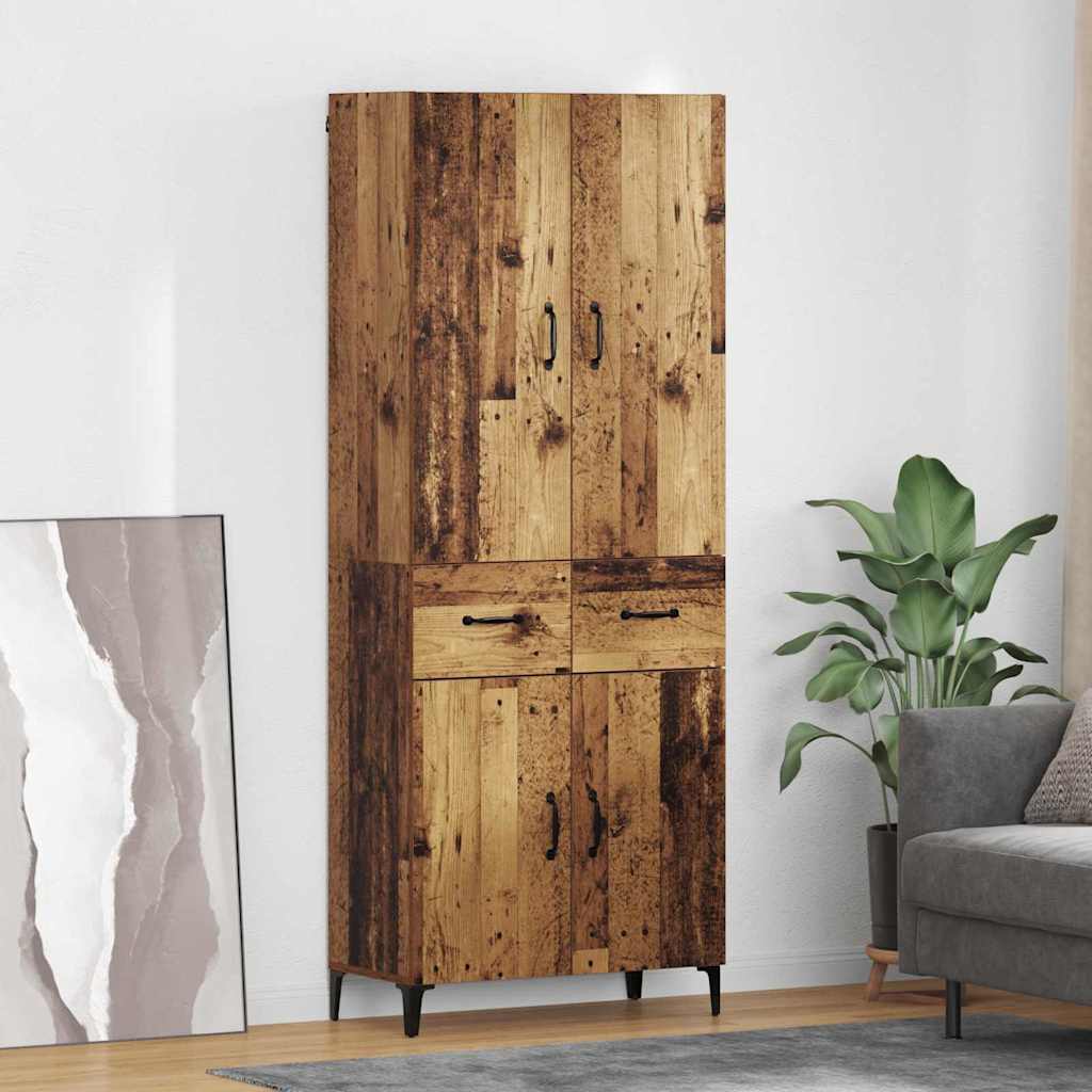 Magasfiú falra szerelhető öreg fa 69,5 x 34 x 180 cm faanyag