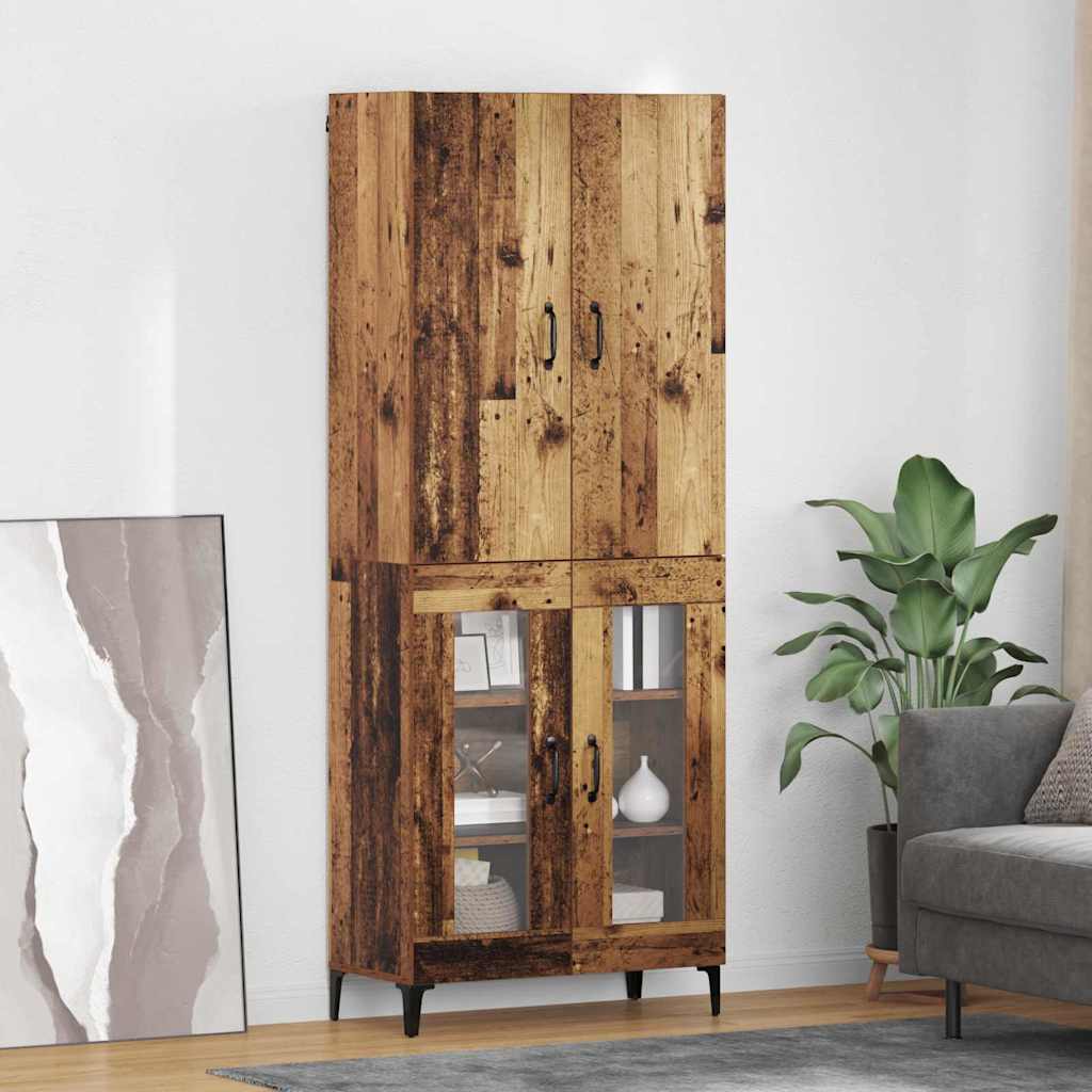 Magasfiú falra szerelhető öreg fa 69,5 x 34 x 180 cm faanyag
