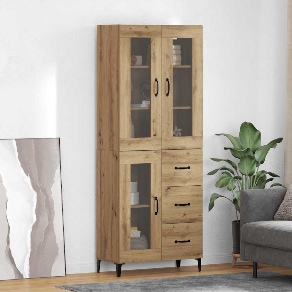 Magasfiú fiókkal artisan tölgy 69,5 x 34 x 180 cm faanyag
