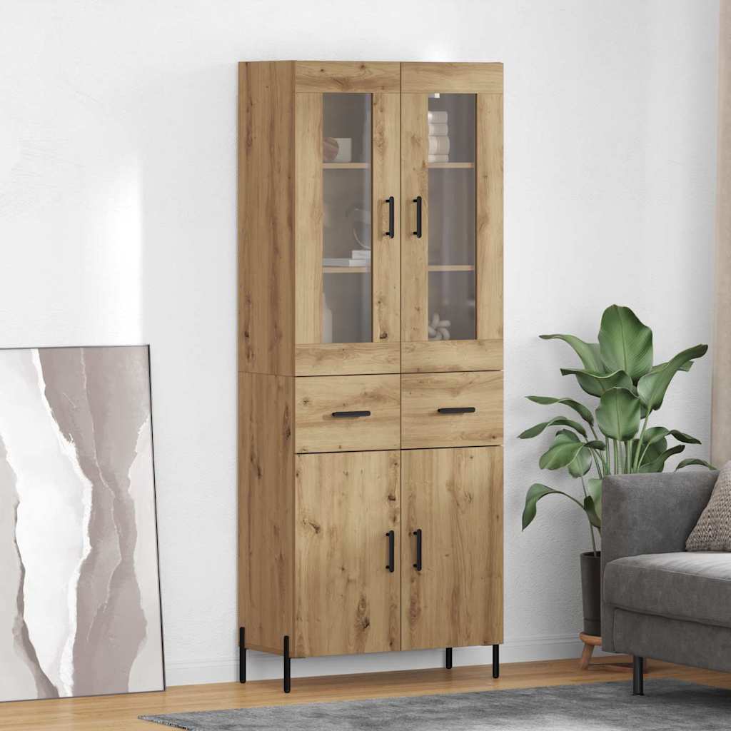 Magasfiú fiókkal artisan tölgy 69,5 x 34 x 180 cm faanyag