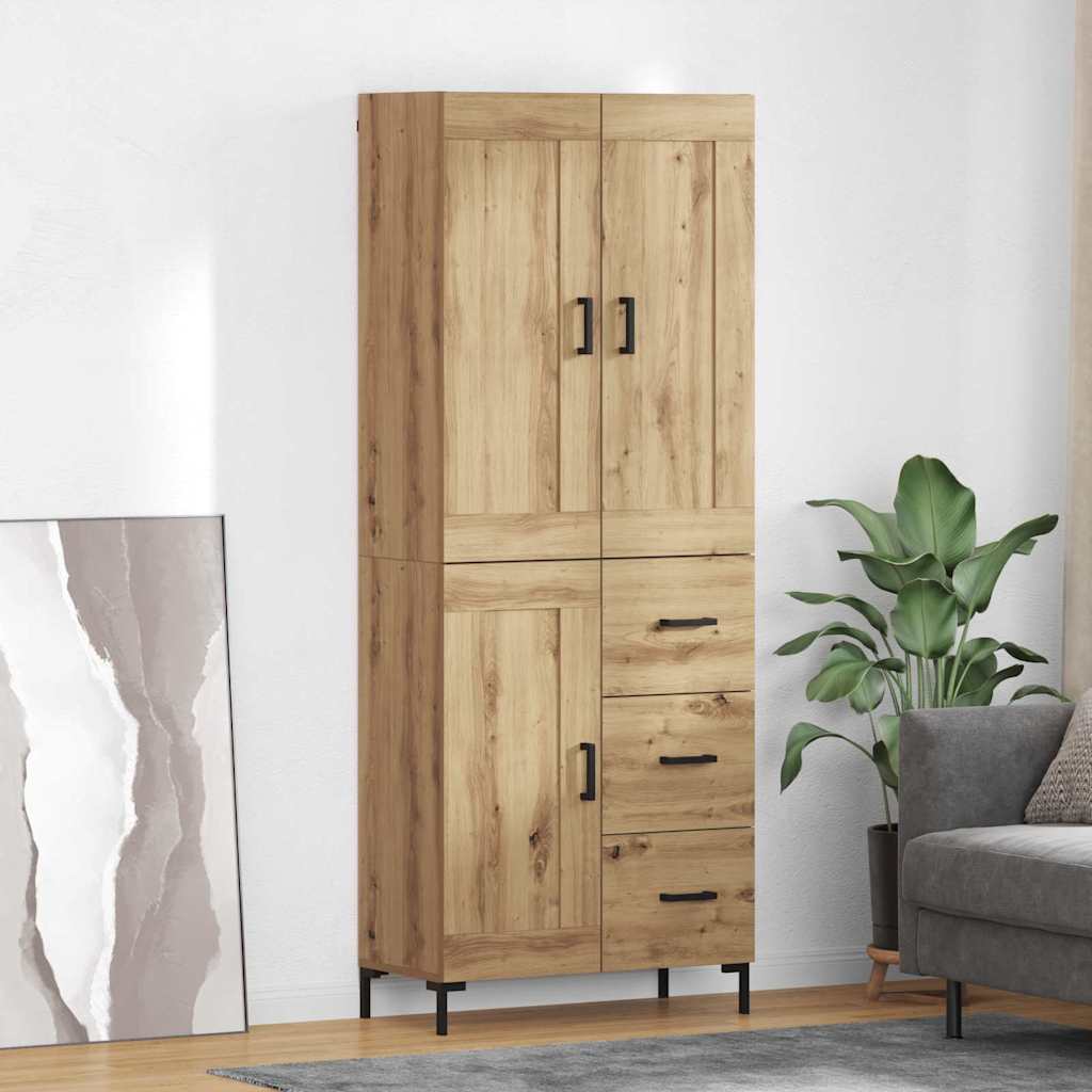 Magasfiú fiókkal artisan tölgy 69,5 x 34 x 180 cm faanyag