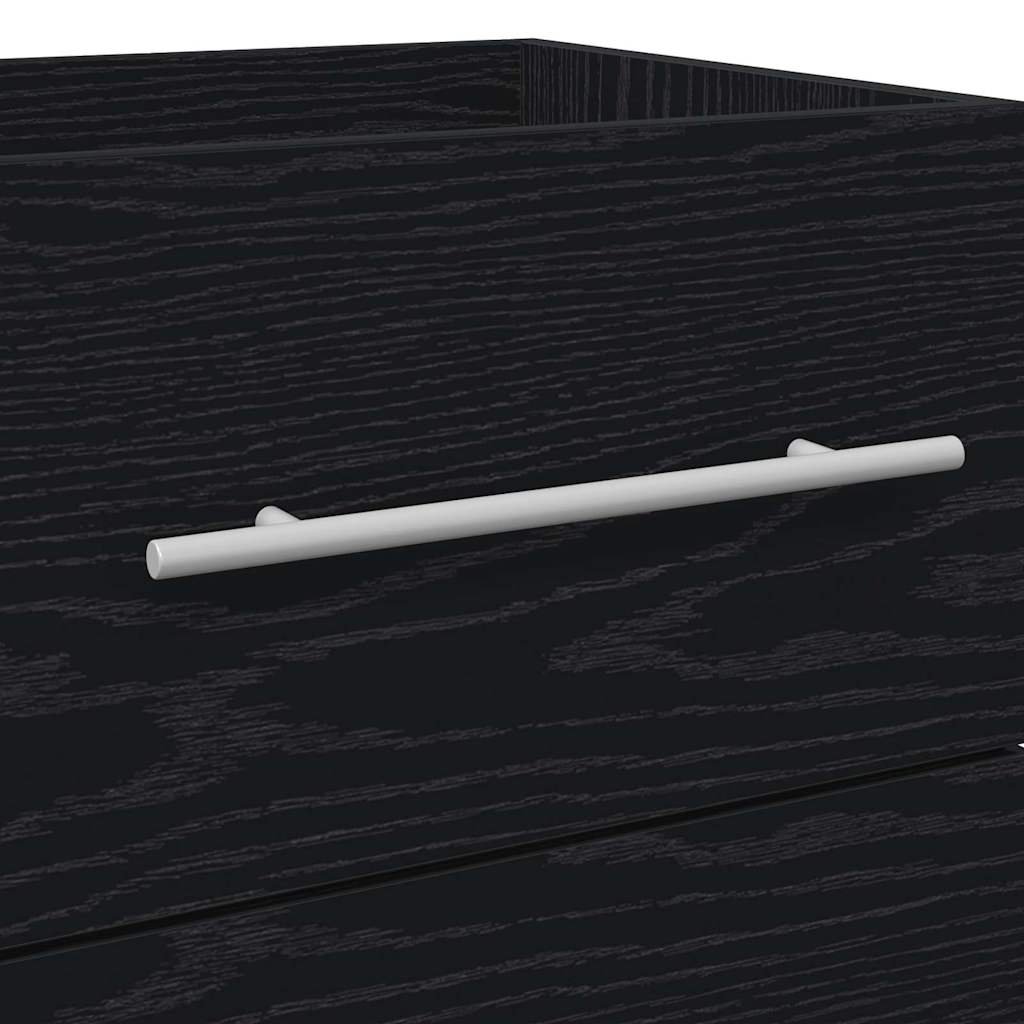 Fürdőszobai mosdószekrény fekete tölgy 41 x 38,5 x 48 cm