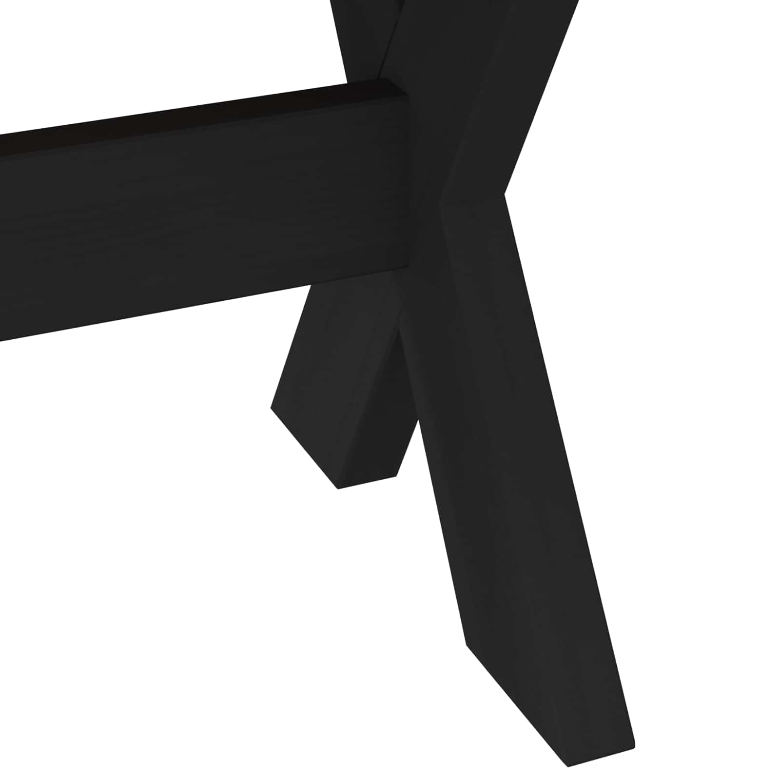 Étkező pad noain 160 x 41 x 45 cm tömör fenyő fekete