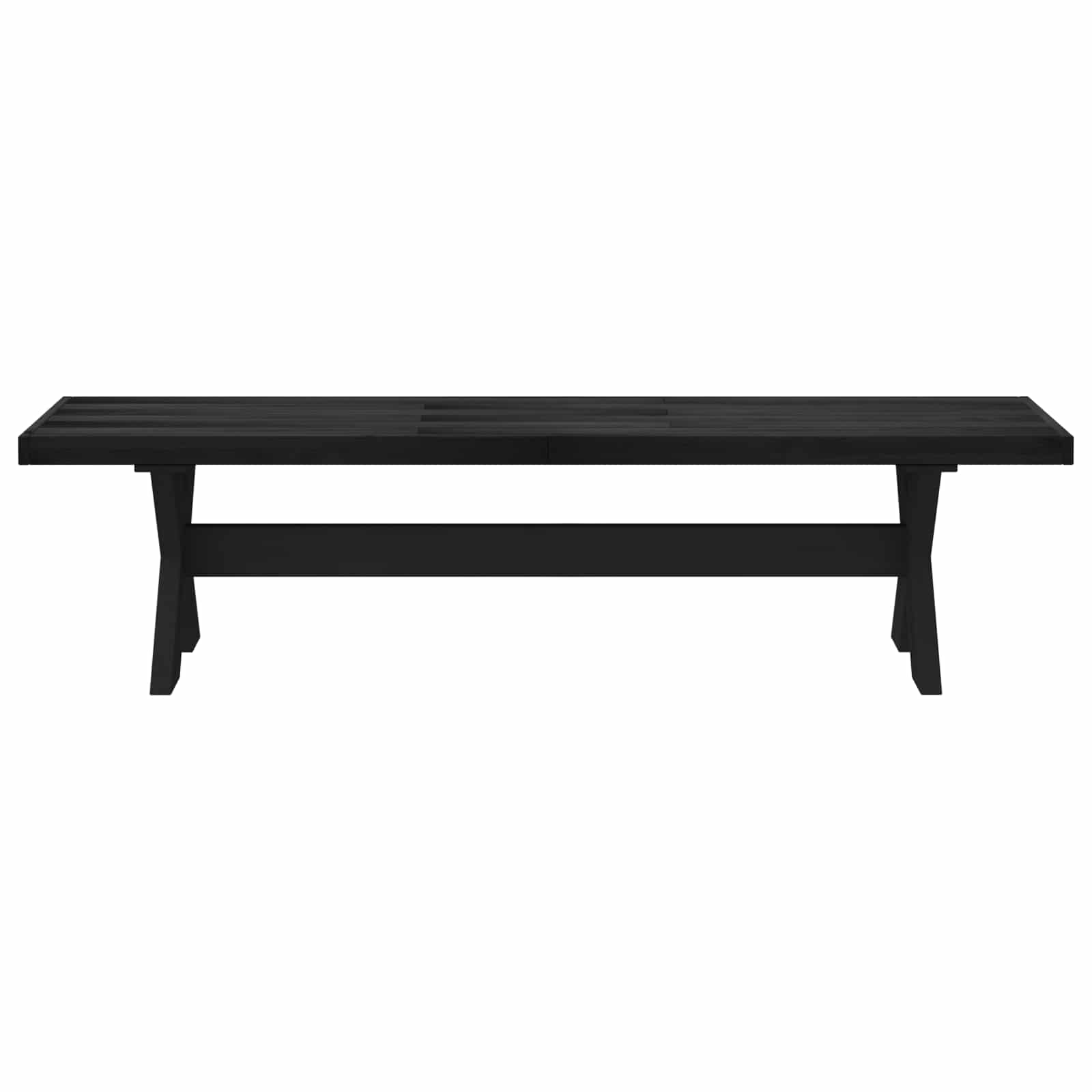 Étkező pad noain 160 x 41 x 45 cm tömör fenyő fekete
