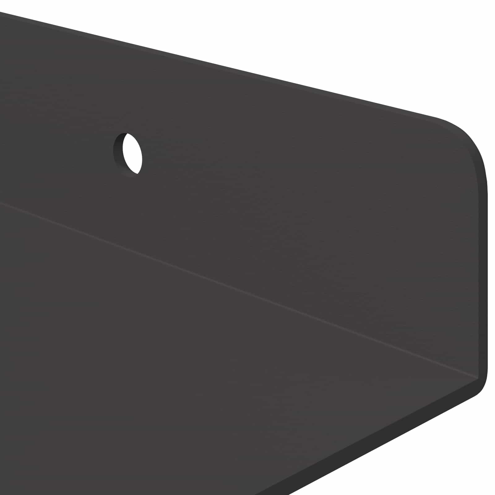 Falpolc polcokkal falra szerelhető 3 pcs fekete 80 x 9 x 2.5 cm