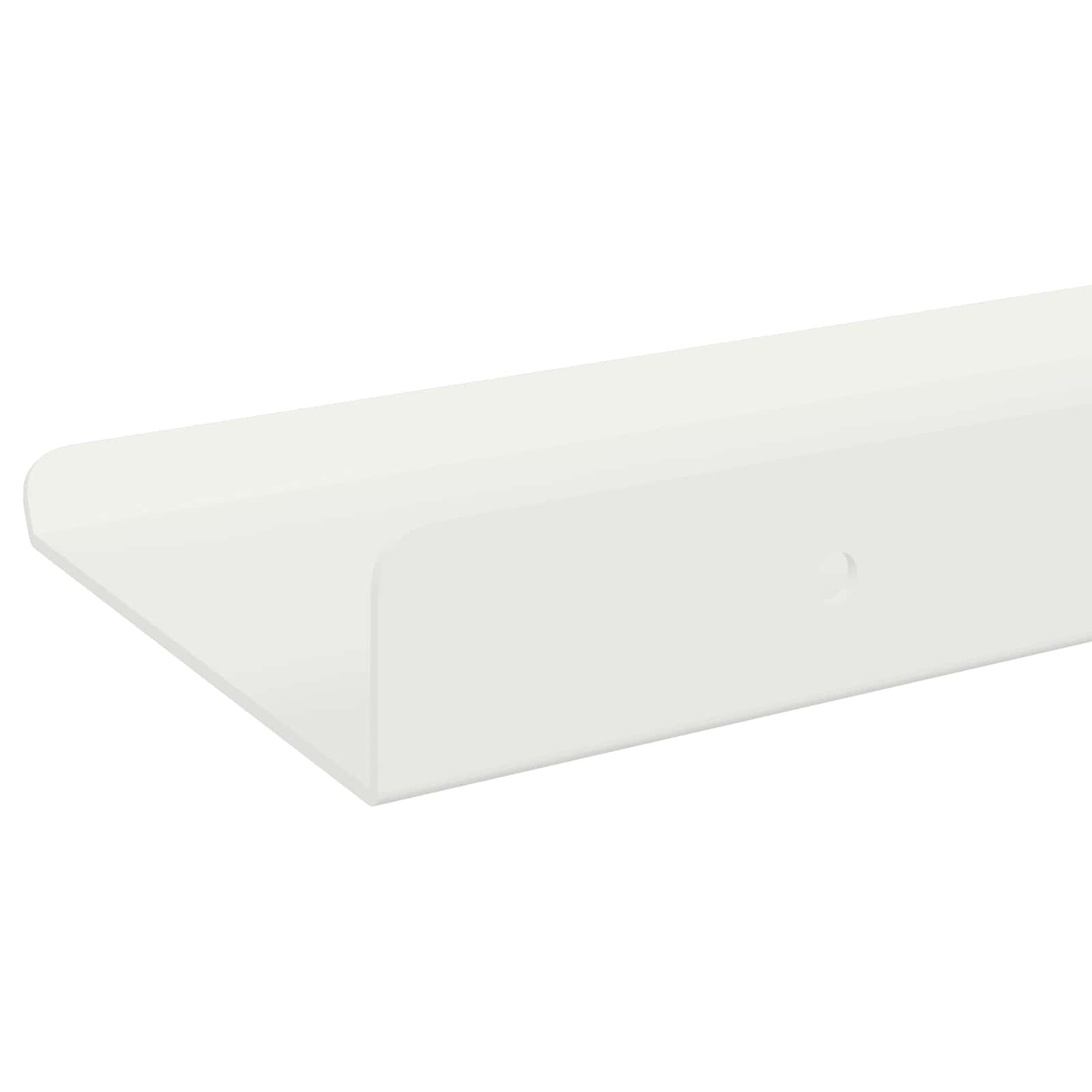 Lebegő polc 2 db fehér 100 x 9 x 2,5 cm acél