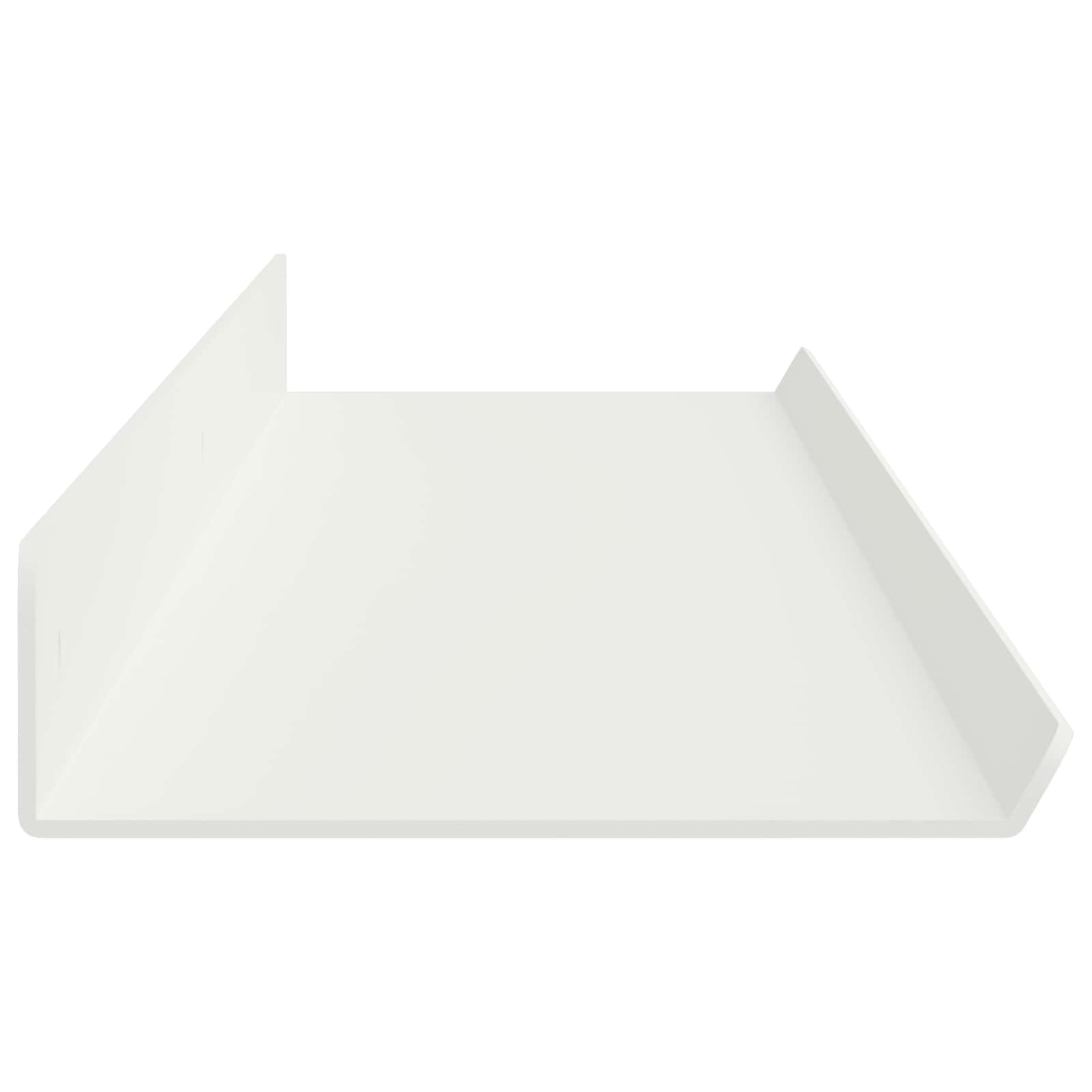 Lebegő polc 2 db fehér 100 x 9 x 2,5 cm acél