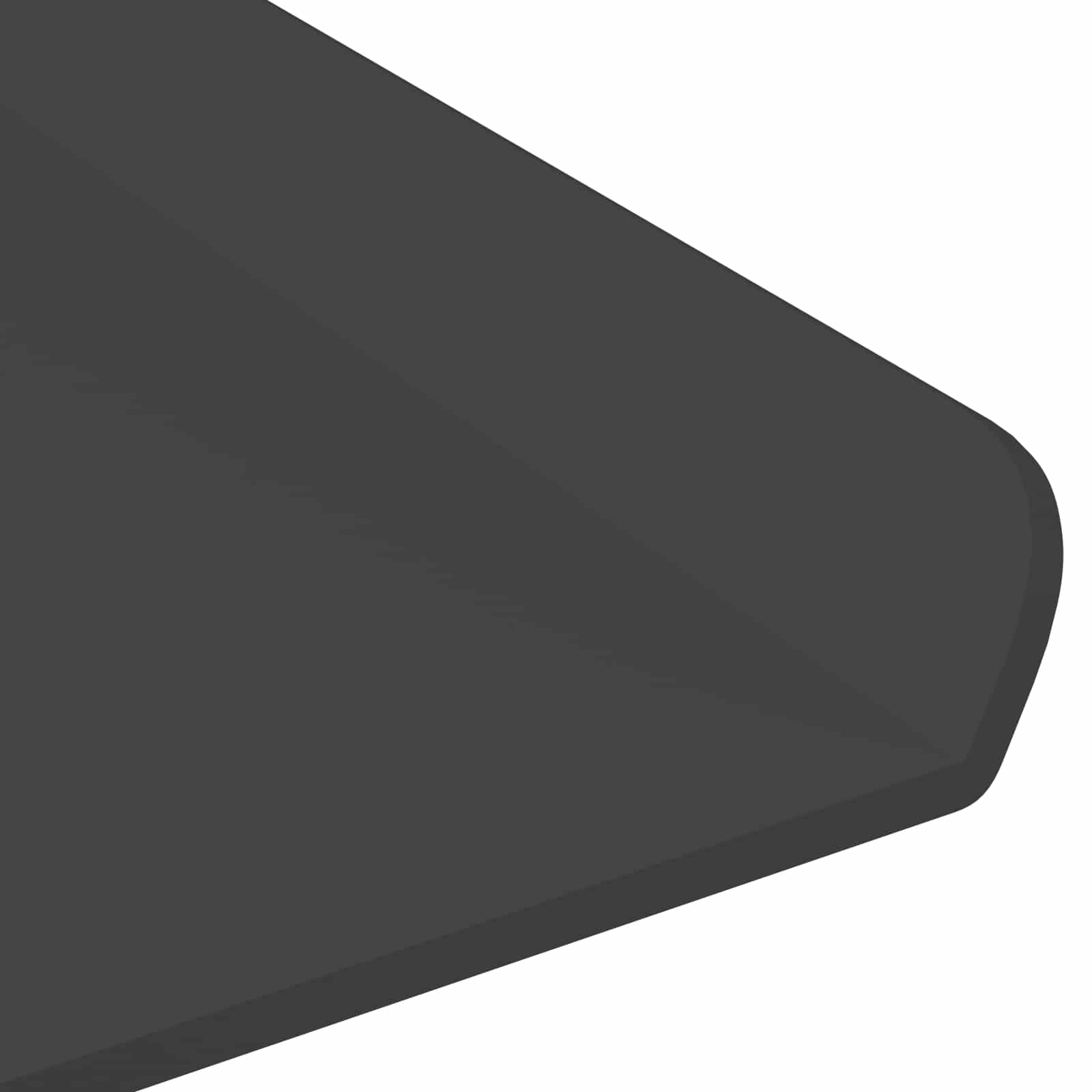 Lebegő polc 2 db fekete 60 x 18 x 2,5 cm acél