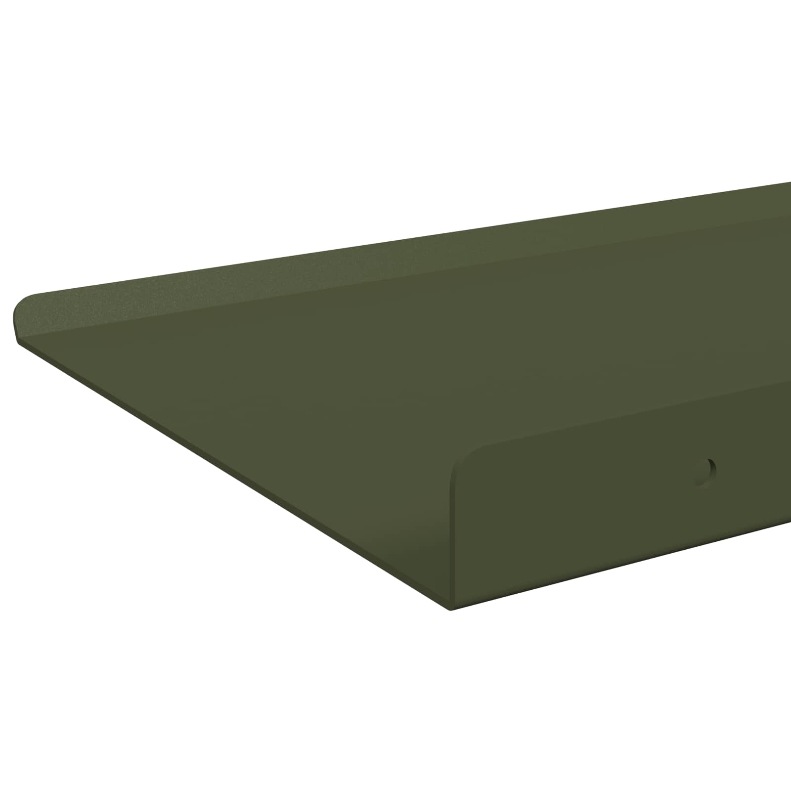 Lebegő polc 2 db olajzöld 60 x 18 x 2,5 cm acél