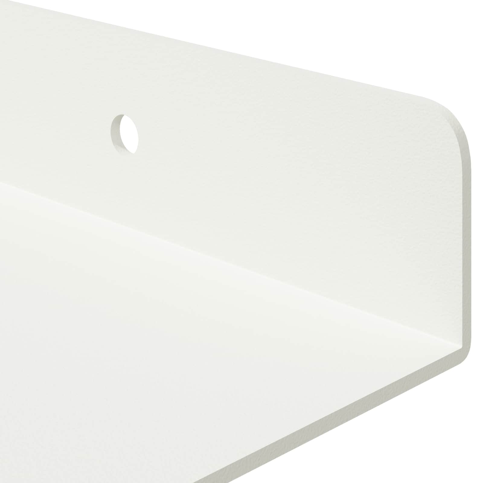 Lebegő polc 2 db fehér 60 x 18 x 2,5 cm acél