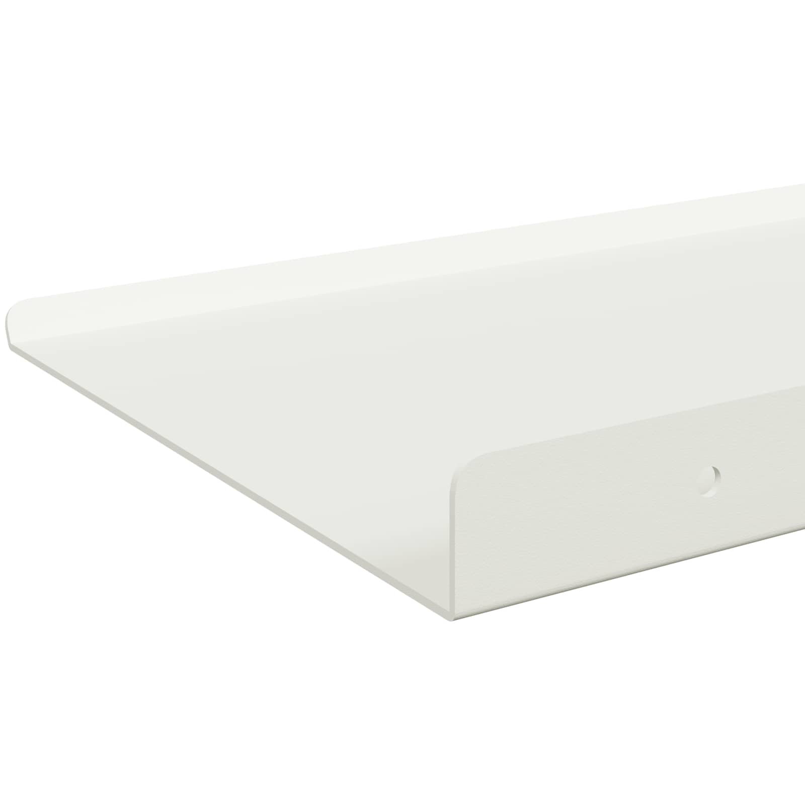 Lebegő polc 2 db fehér 60 x 18 x 2,5 cm acél
