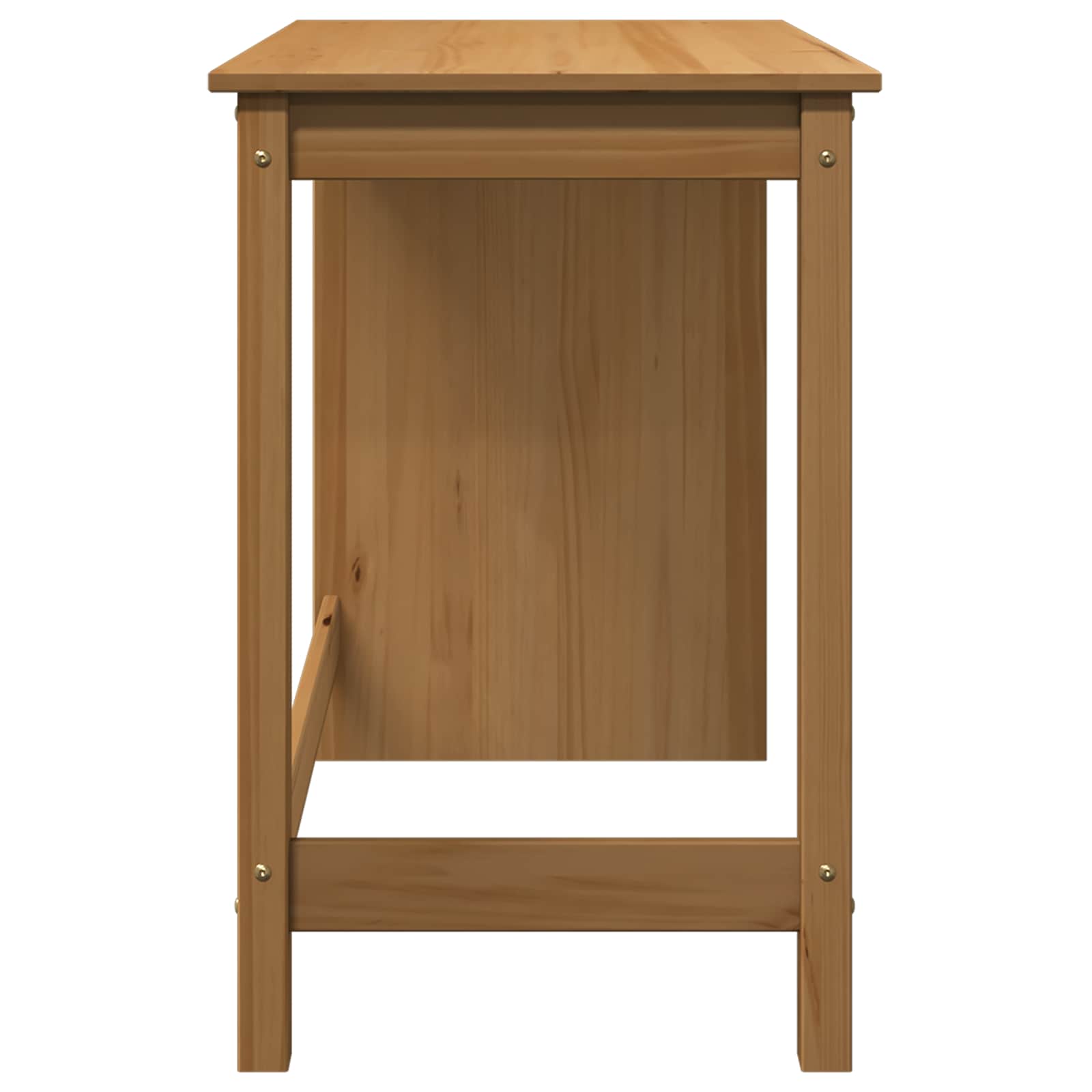 Asztal méz barna 112 x 50 x 75 cm tömör fenyőfa