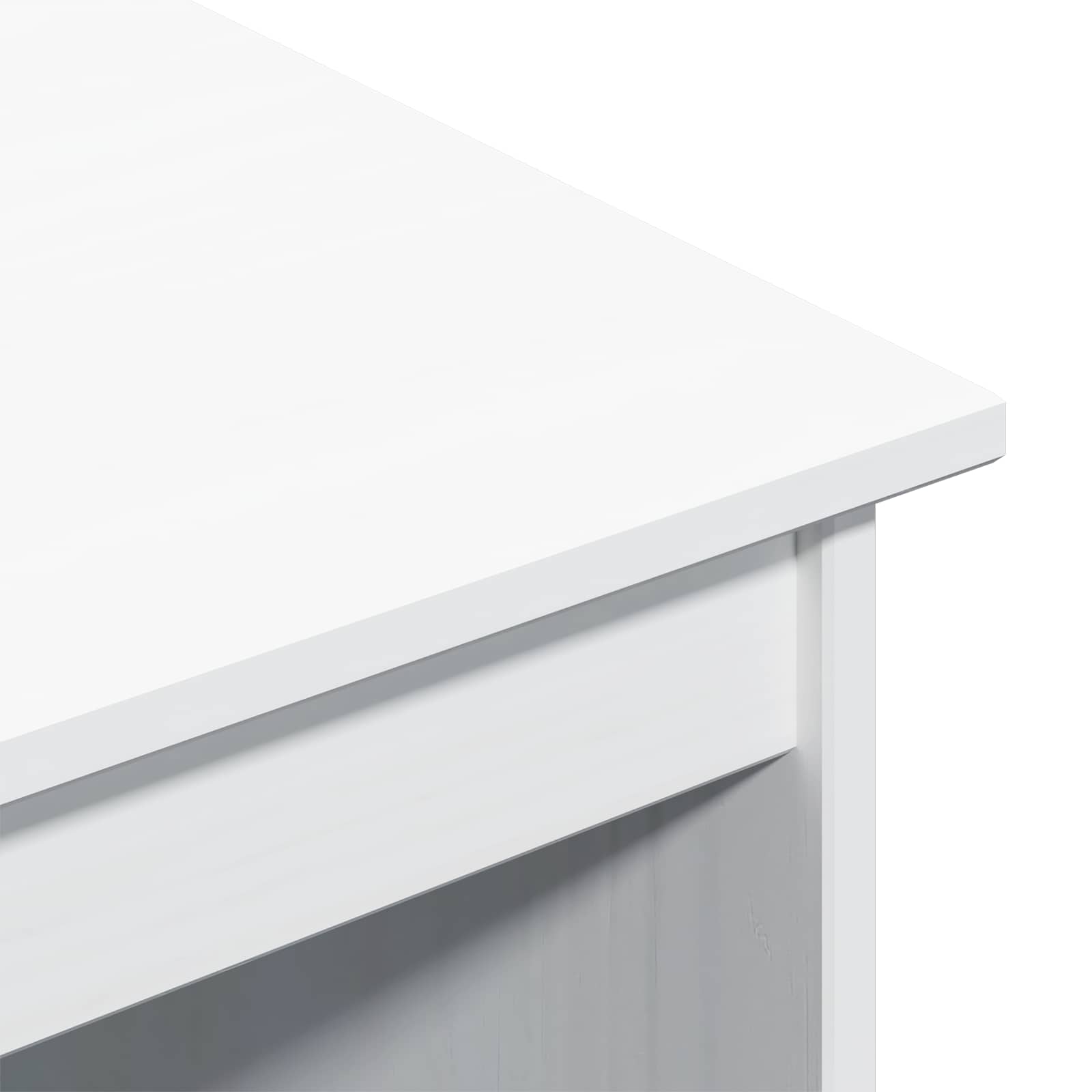 Asztal fehér 112 x 50 x 75 cm tömör fenyőfa