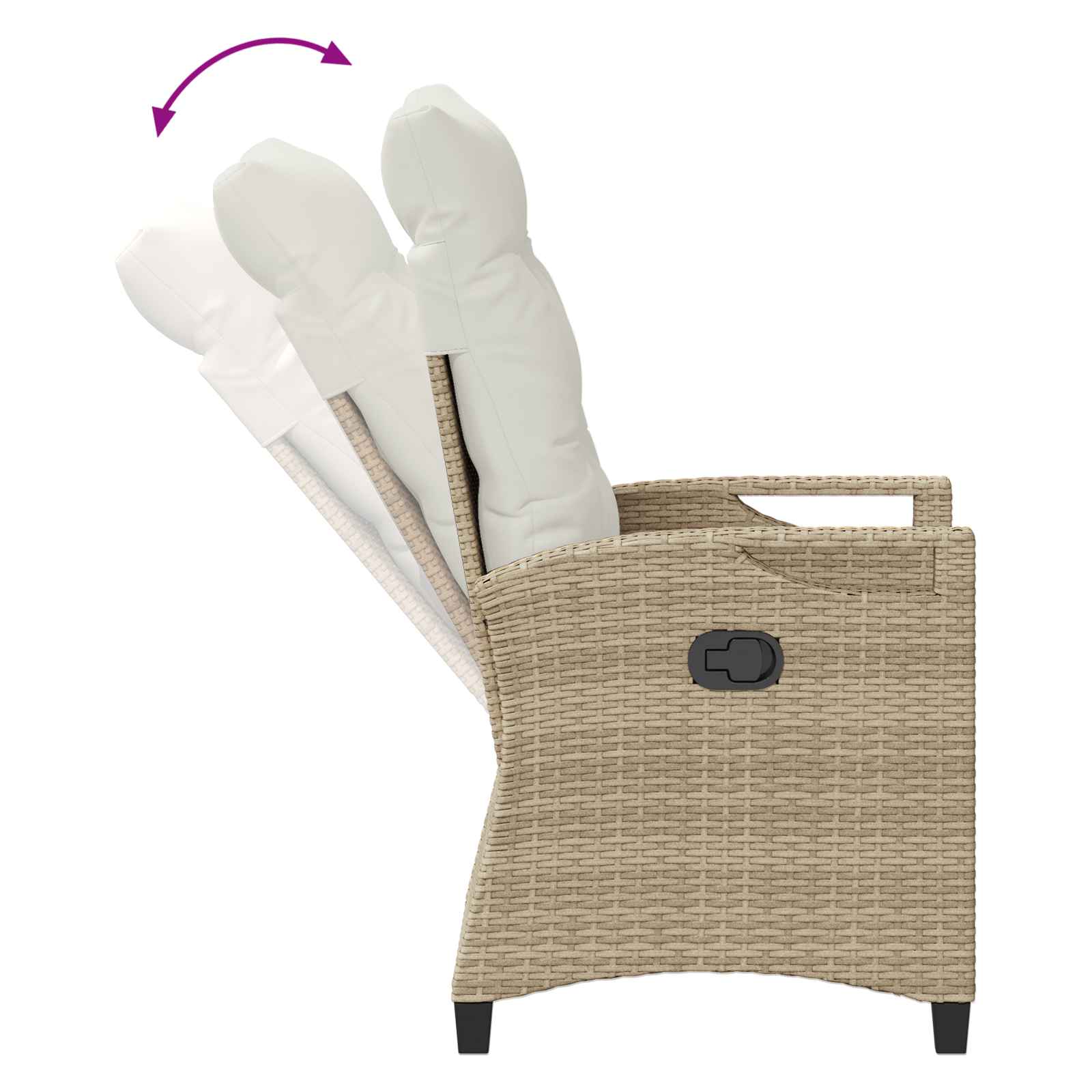 Kerti szék 2 pcs beige és krém 56 x 60 x 112 cm