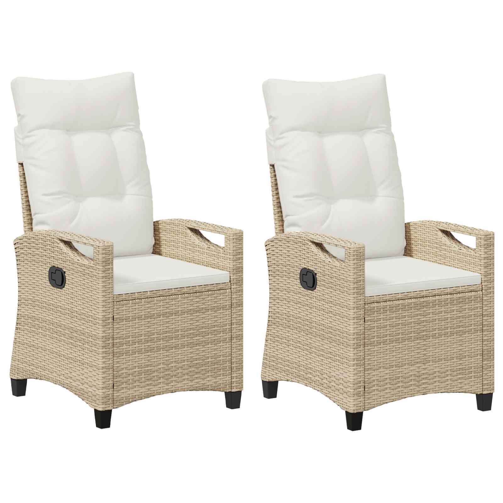 Kerti szék 2 pcs beige és krém 56 x 60 x 112 cm