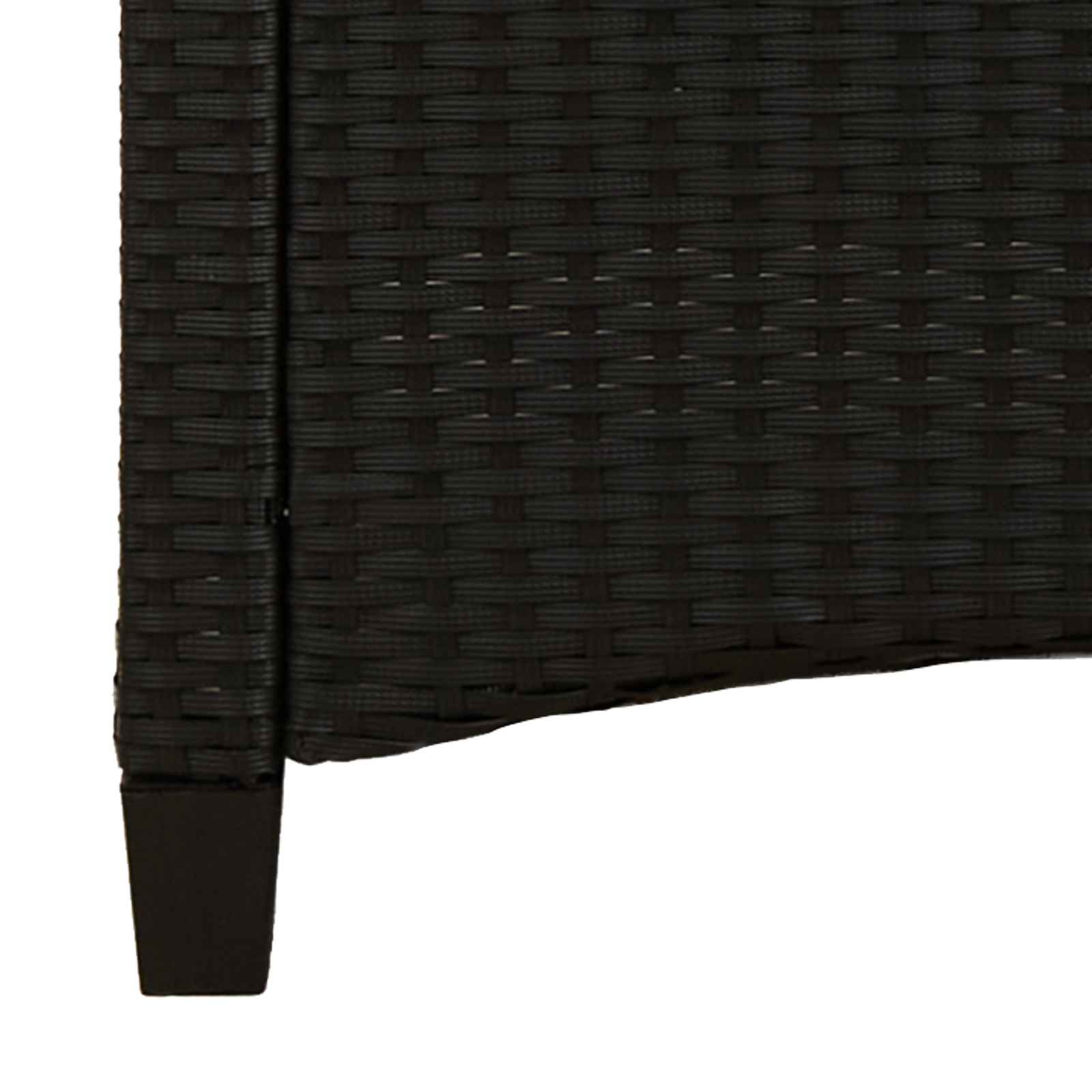 Kerti pad párnával fekete 105 x 60 x 112 cm acél és poliészter