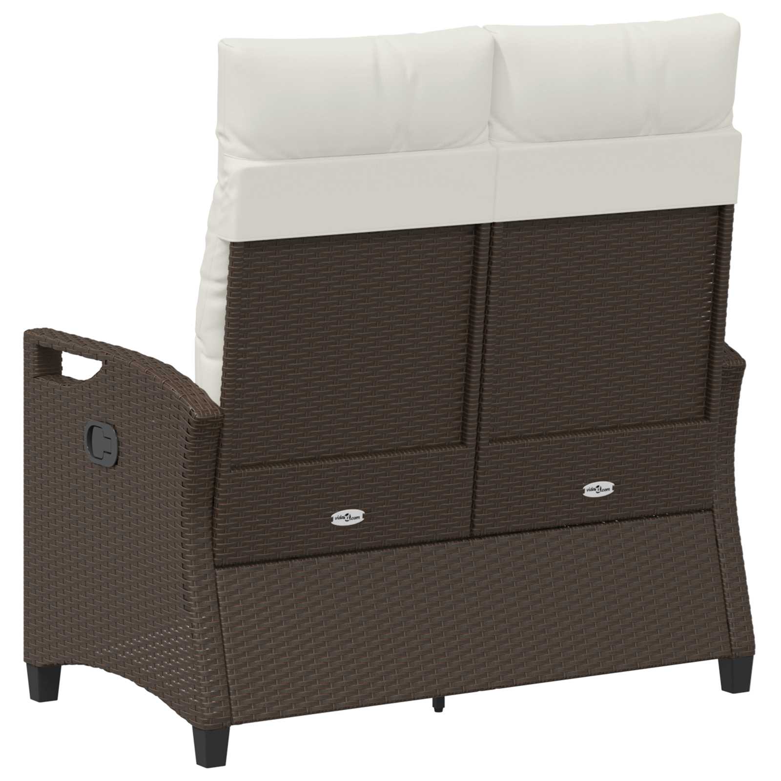 Kerti pad barna és krém 105 x 60 x 112 cm acél és poliészter