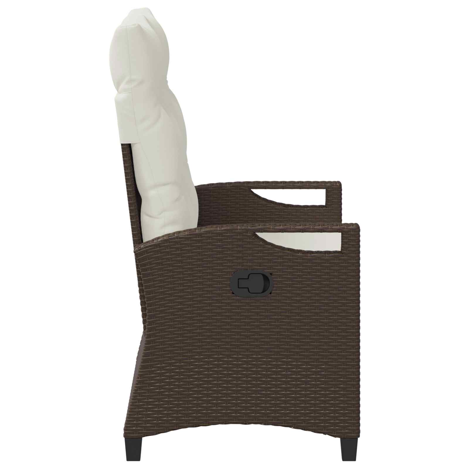 Kerti pad barna és krém 105 x 60 x 112 cm acél és poliészter