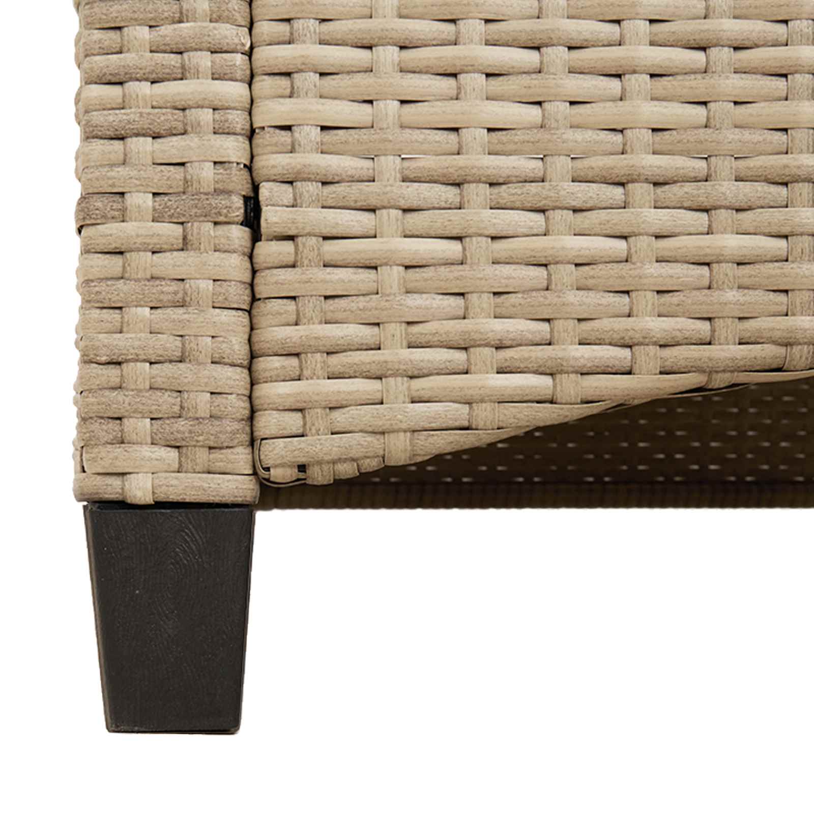 Kerti pad párnával beige és világosszürke 105 x 60 x 112 cm