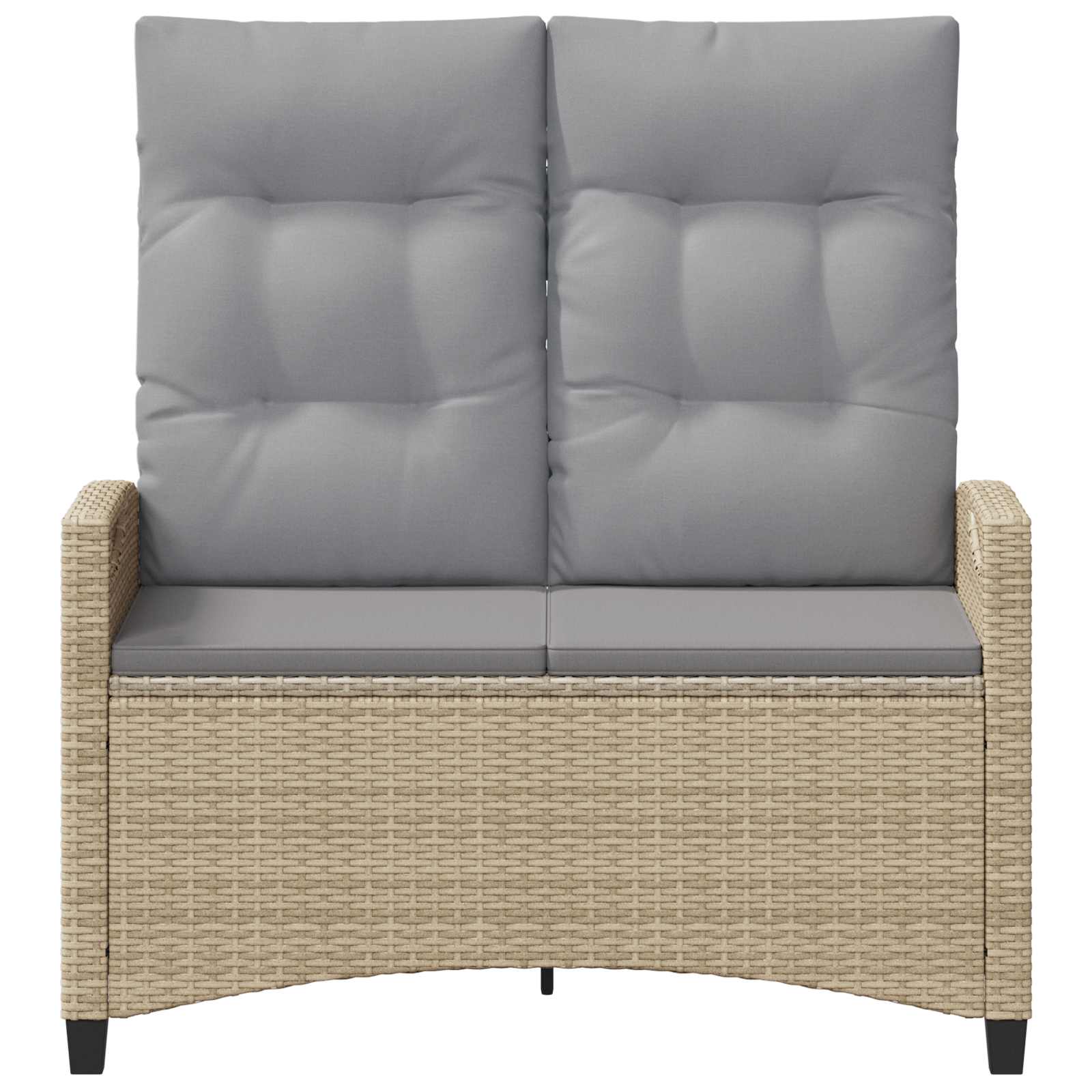 Kerti pad párnával beige és világosszürke 105 x 60 x 112 cm