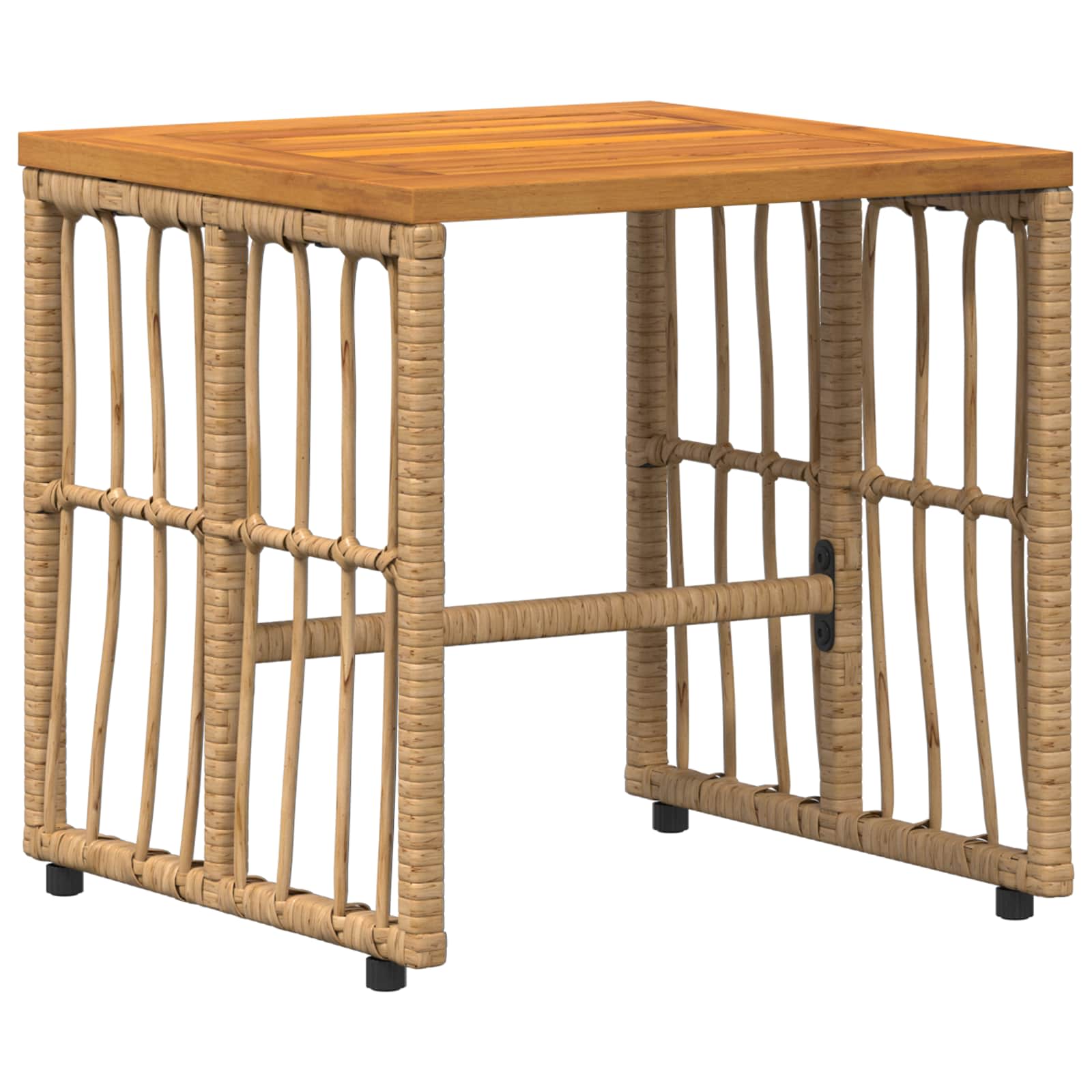 Kültéri bútor szett 5 pcs természetes és krémszínű fehér