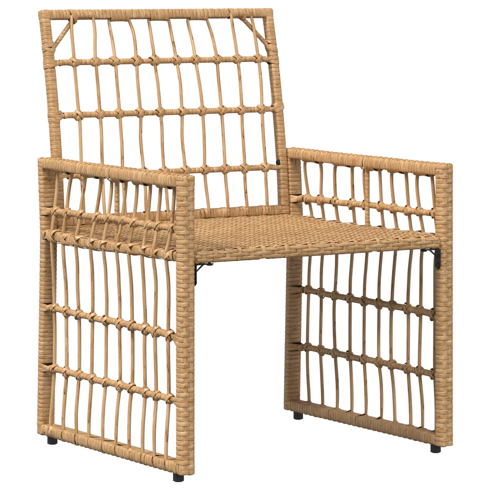 Kültéri bútor szett 5 pcs természetes és krémszínű fehér