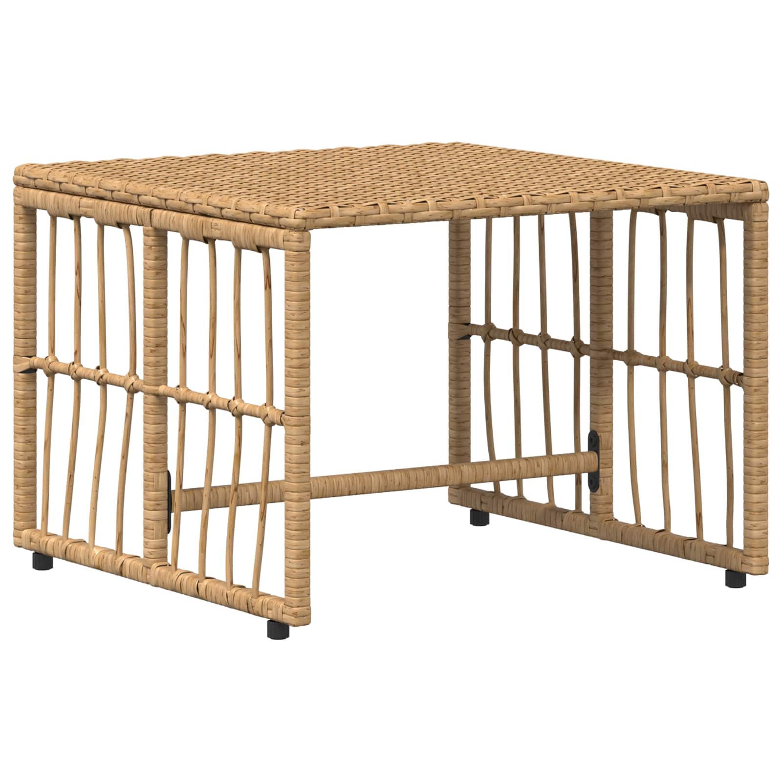 Kültéri bútor szett 5 pcs természetes és krémszínű fehér