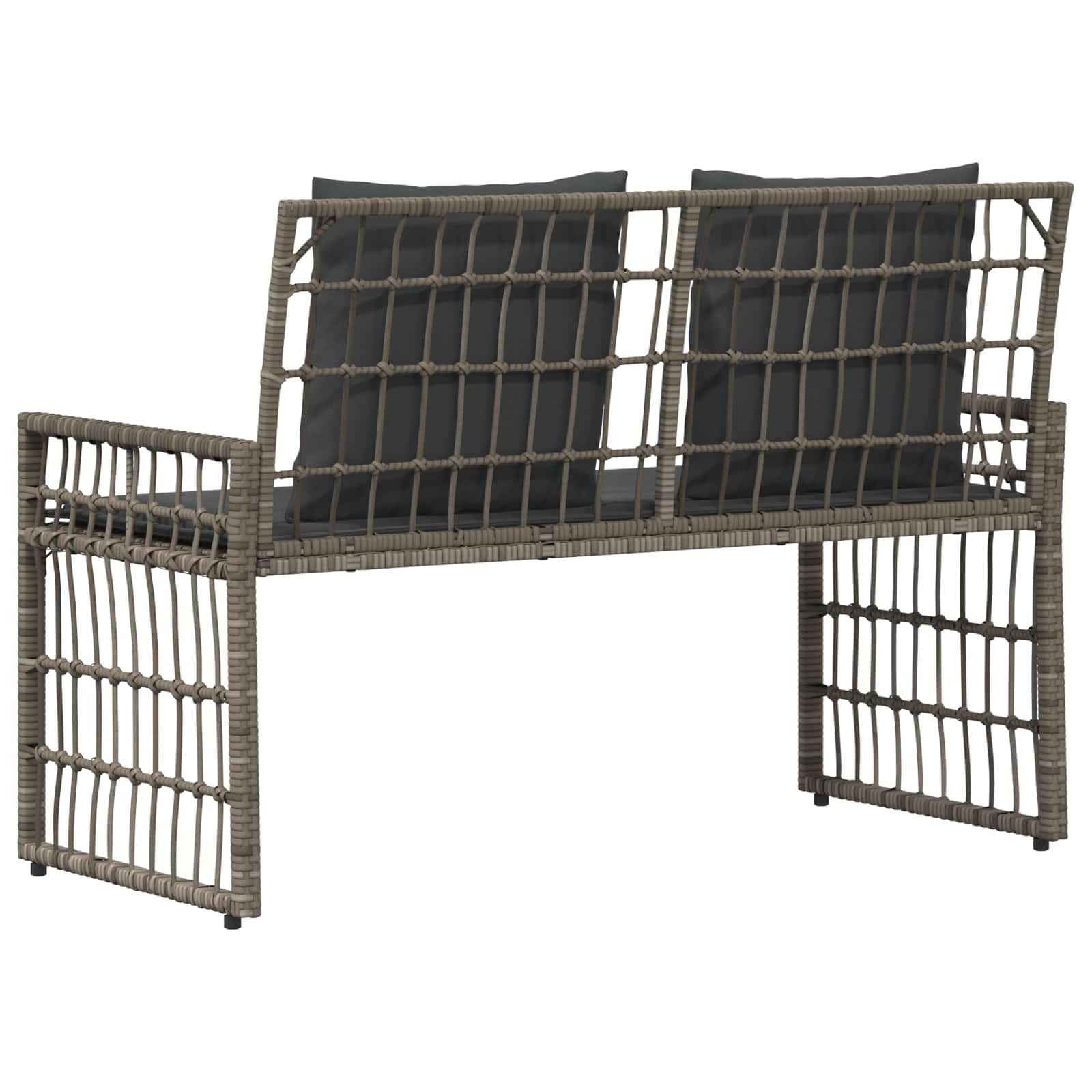 Kerti pad egyszínű szürke és sötétszürke 116 x 55 x 82 cm