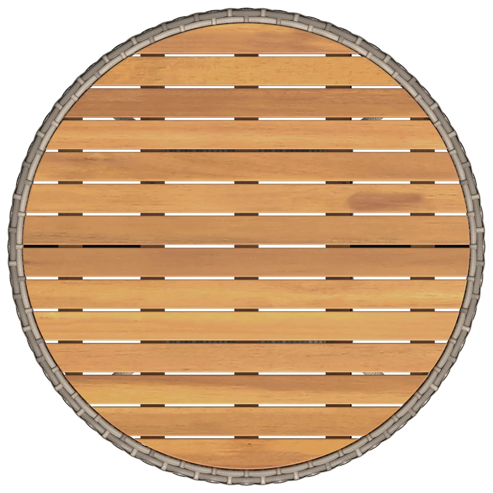 Vacsora asztal szürke és akác 70 x 70 x 73 cm tömör akácfa