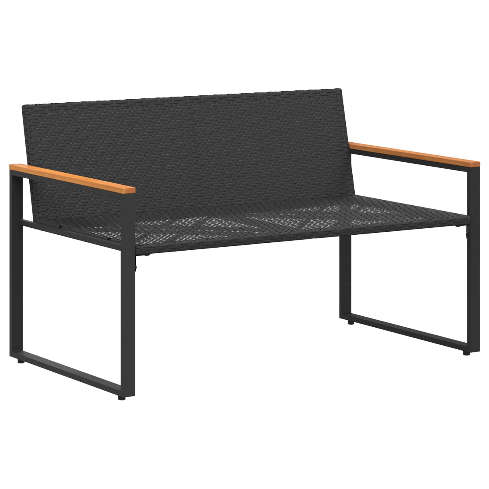 Pad párnával fekete és türkiz 115 x 65 x 72 cm rattan