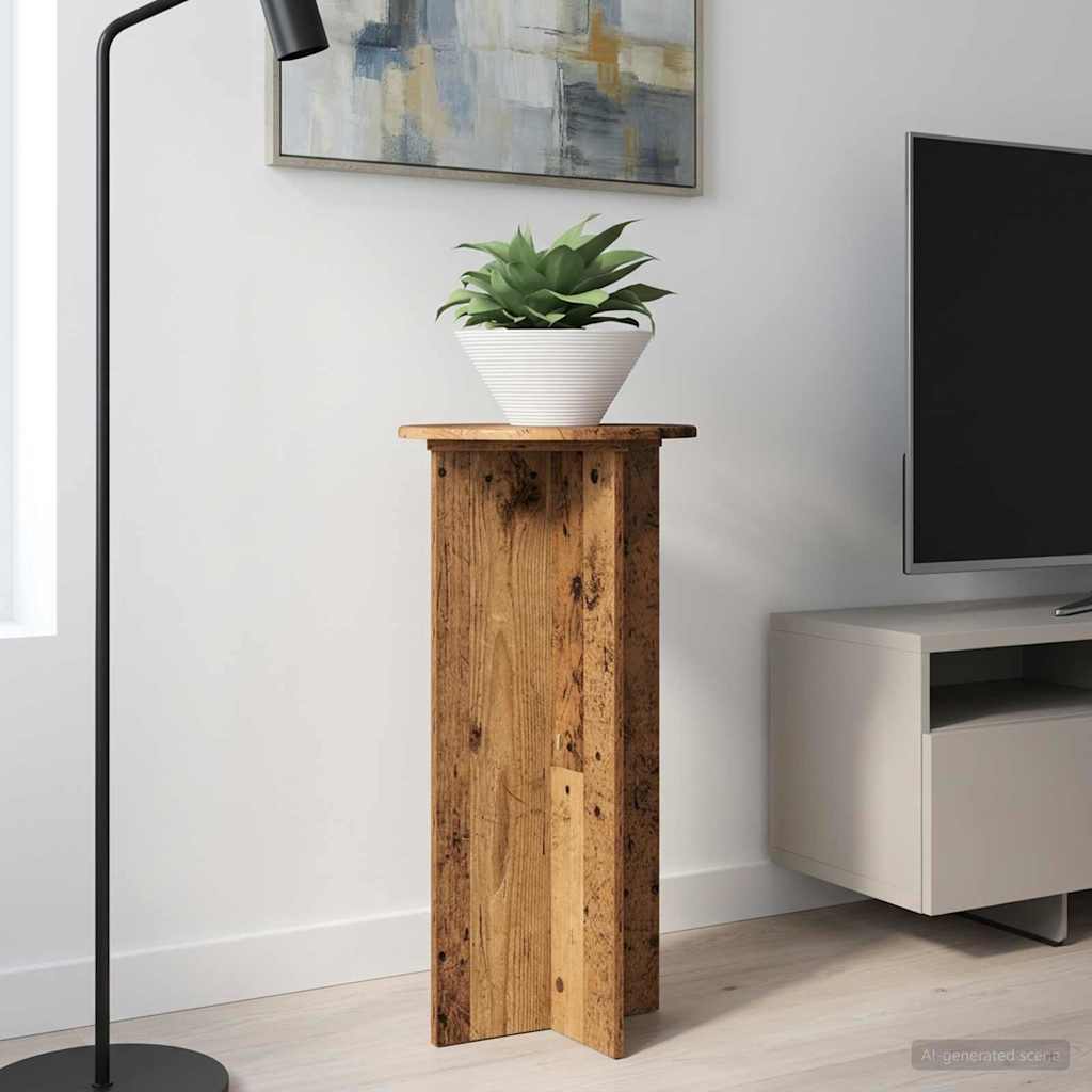 Növényállvány 2 pcs antik fa 40 x 40 x 80 cm szerelt fa
