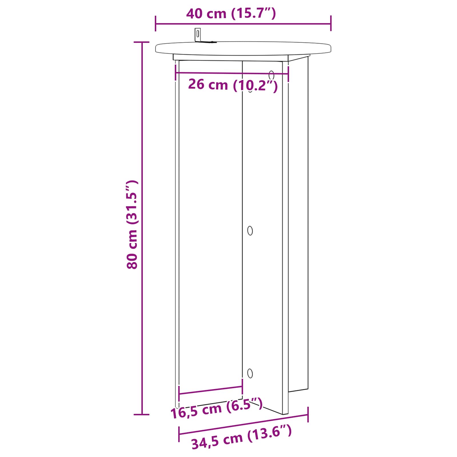 Növényállvány 2 pcs antik fa 40 x 40 x 80 cm szerelt fa