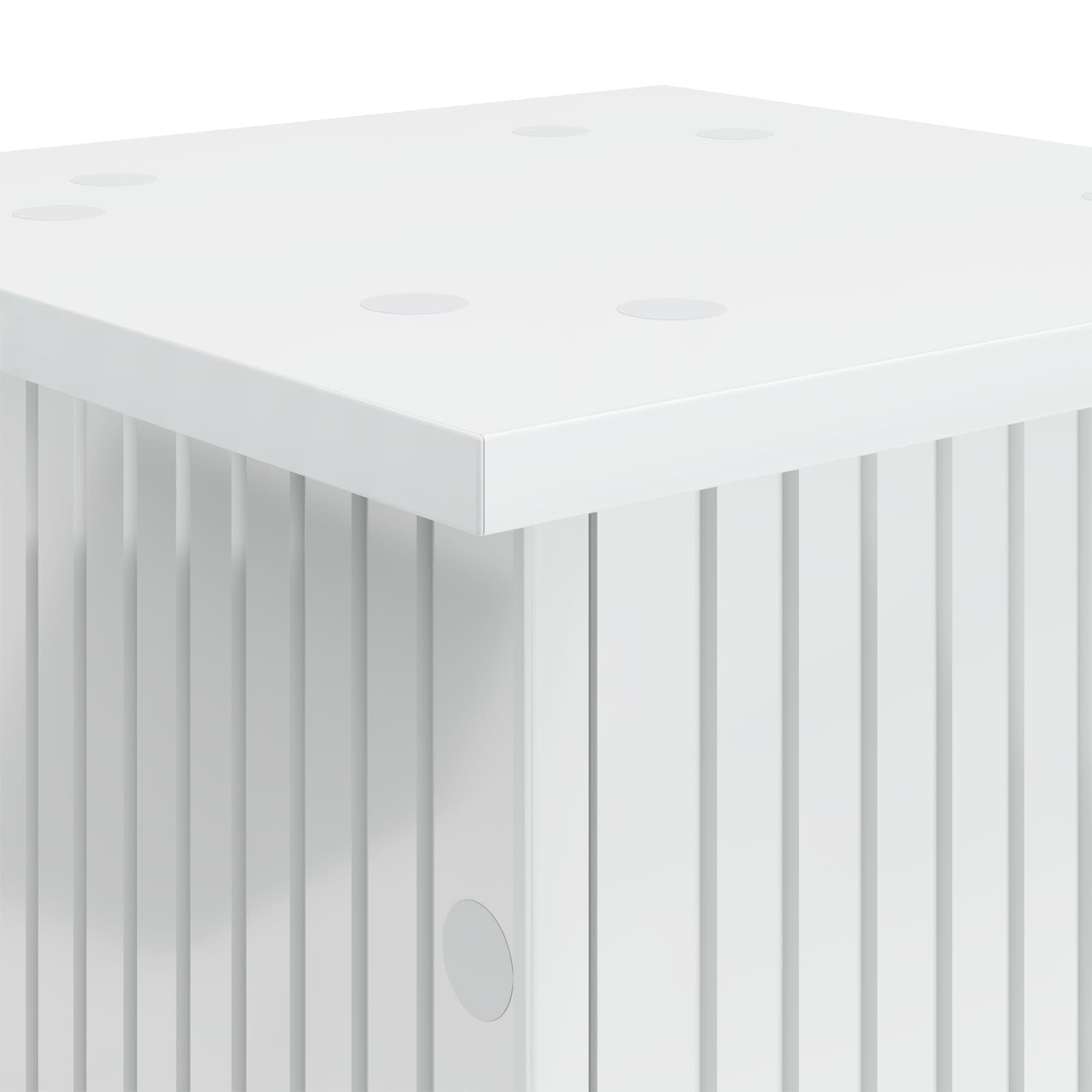 Növényállvány magasfényű fehér 30,5 x 30 x 60,5 cm szerelt fa