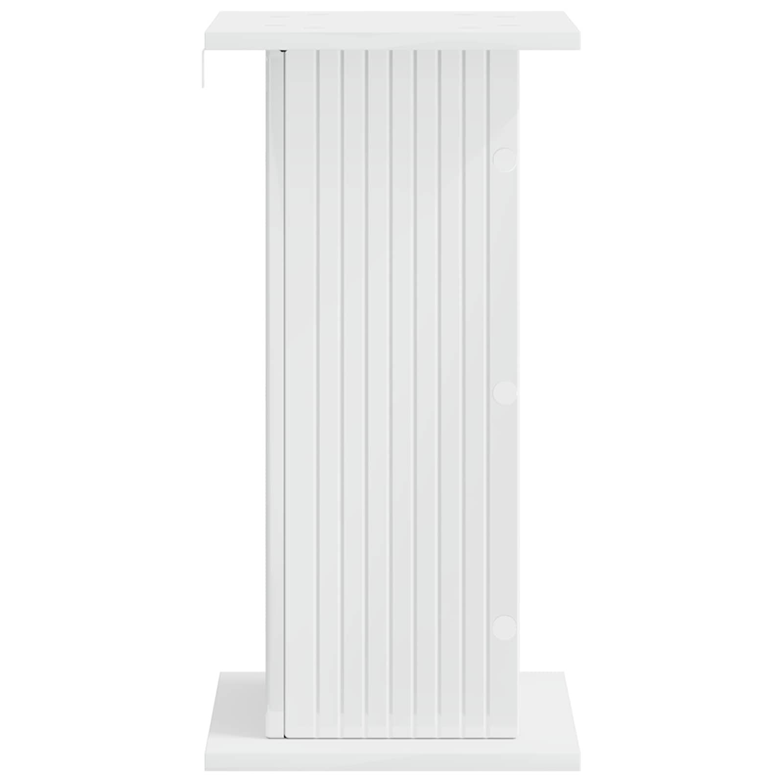 Növényállvány magasfényű fehér 30,5 x 30 x 60,5 cm szerelt fa