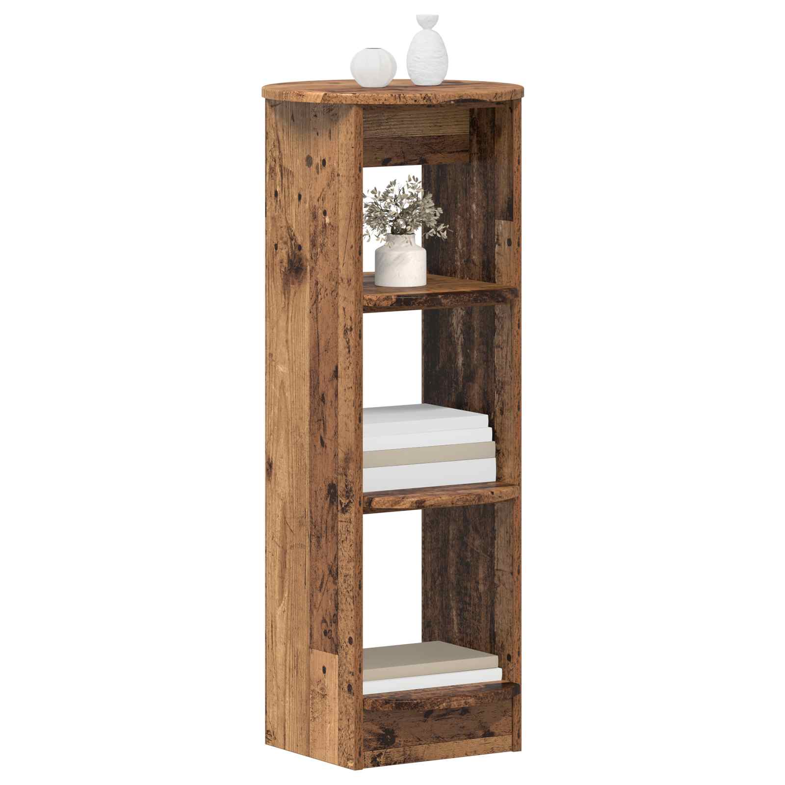 Oldalsó szekrény öreg fa 40 x 40 x 100 cm mérnöki fa