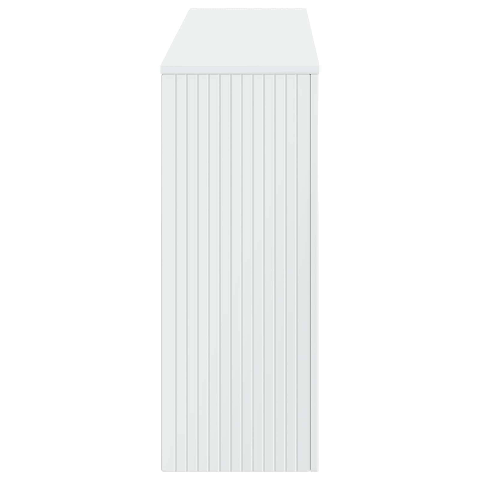 Konzolasztal magasfényű fehér 155 x 29 x 74 cm mérnöki fa