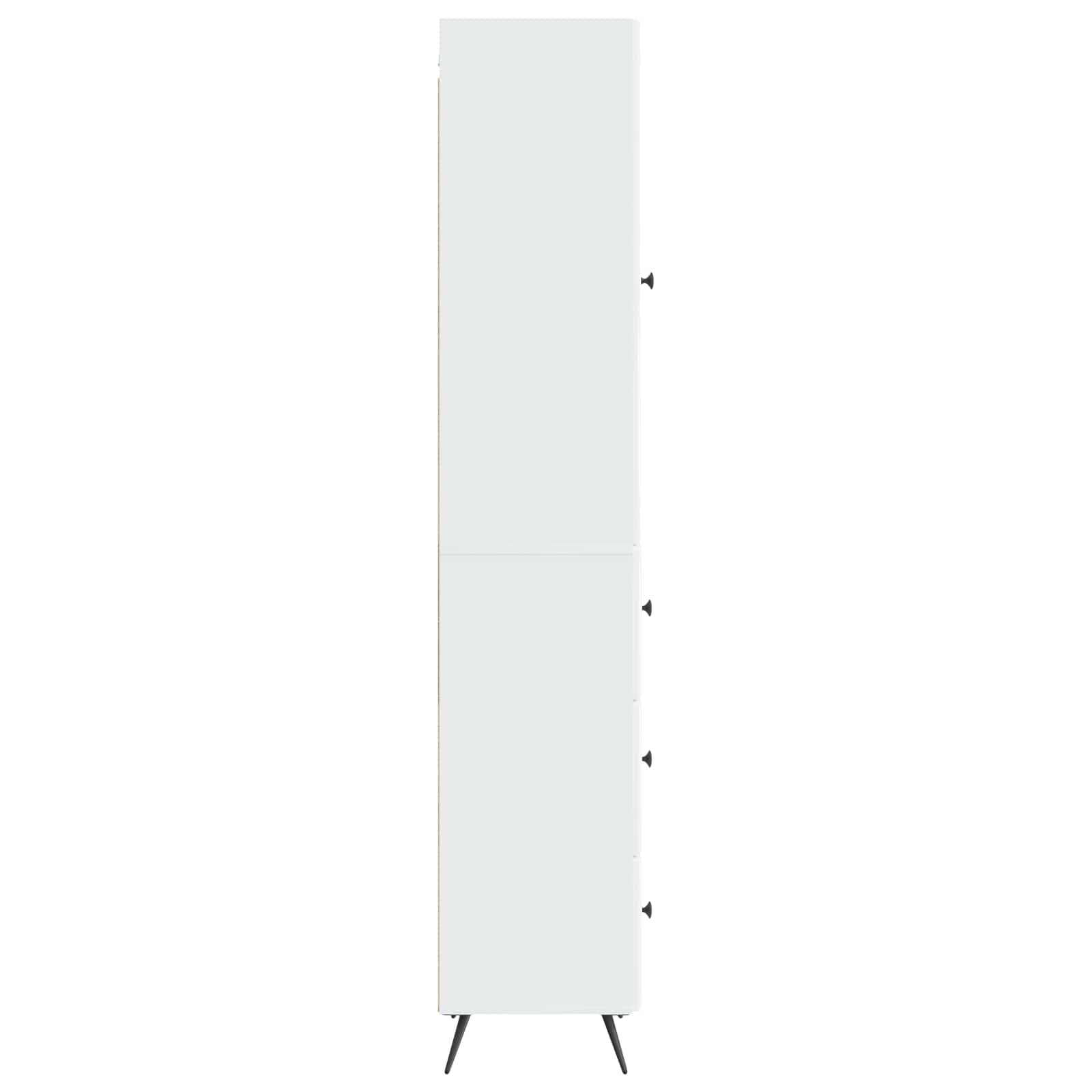 Szekrény szett 2 pcs magasfényű fehér 34,5 x 34,5 x 90 cm