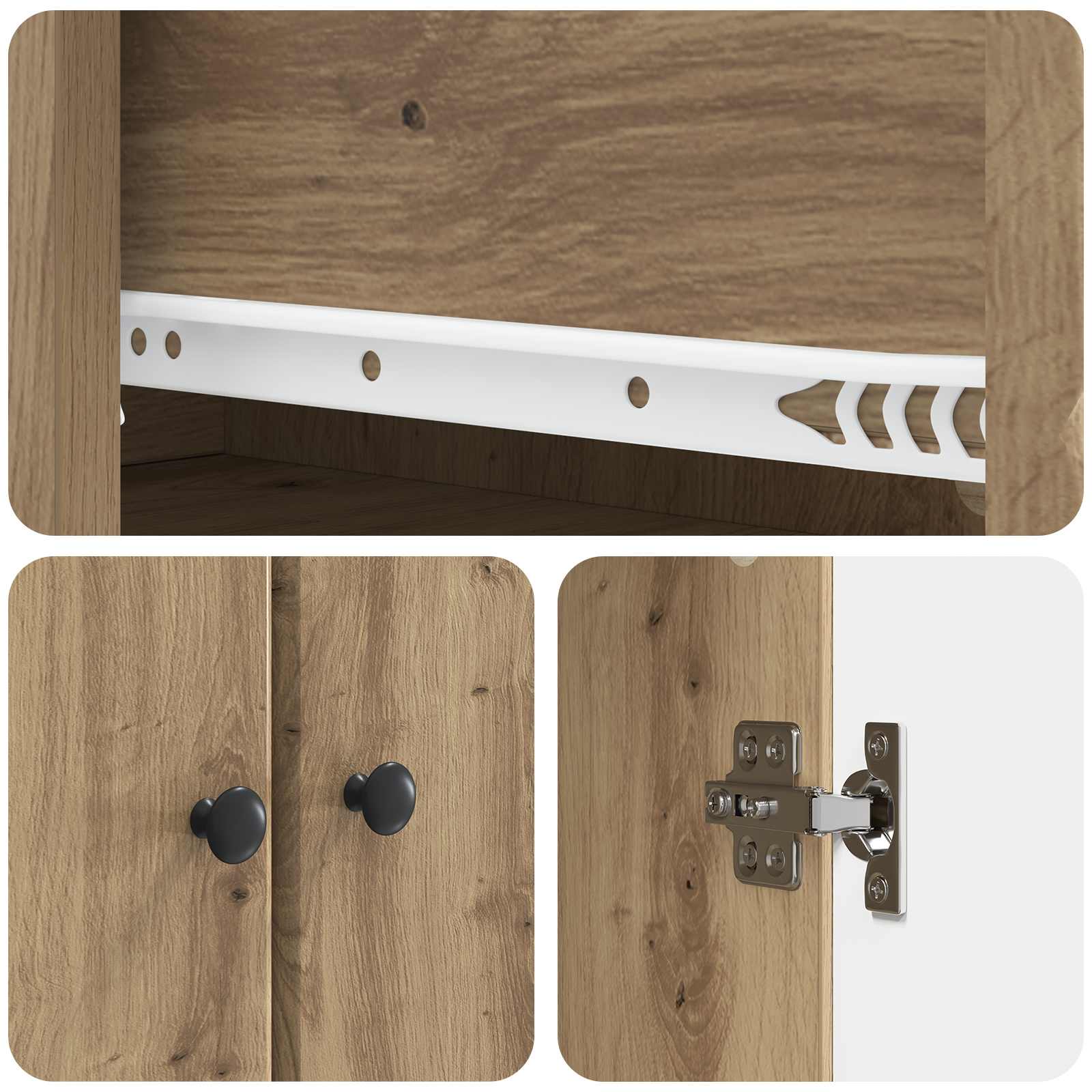 Szekrény szett 2 pcs kézműves tölgy 34,5 x 34,5 x 90 cm