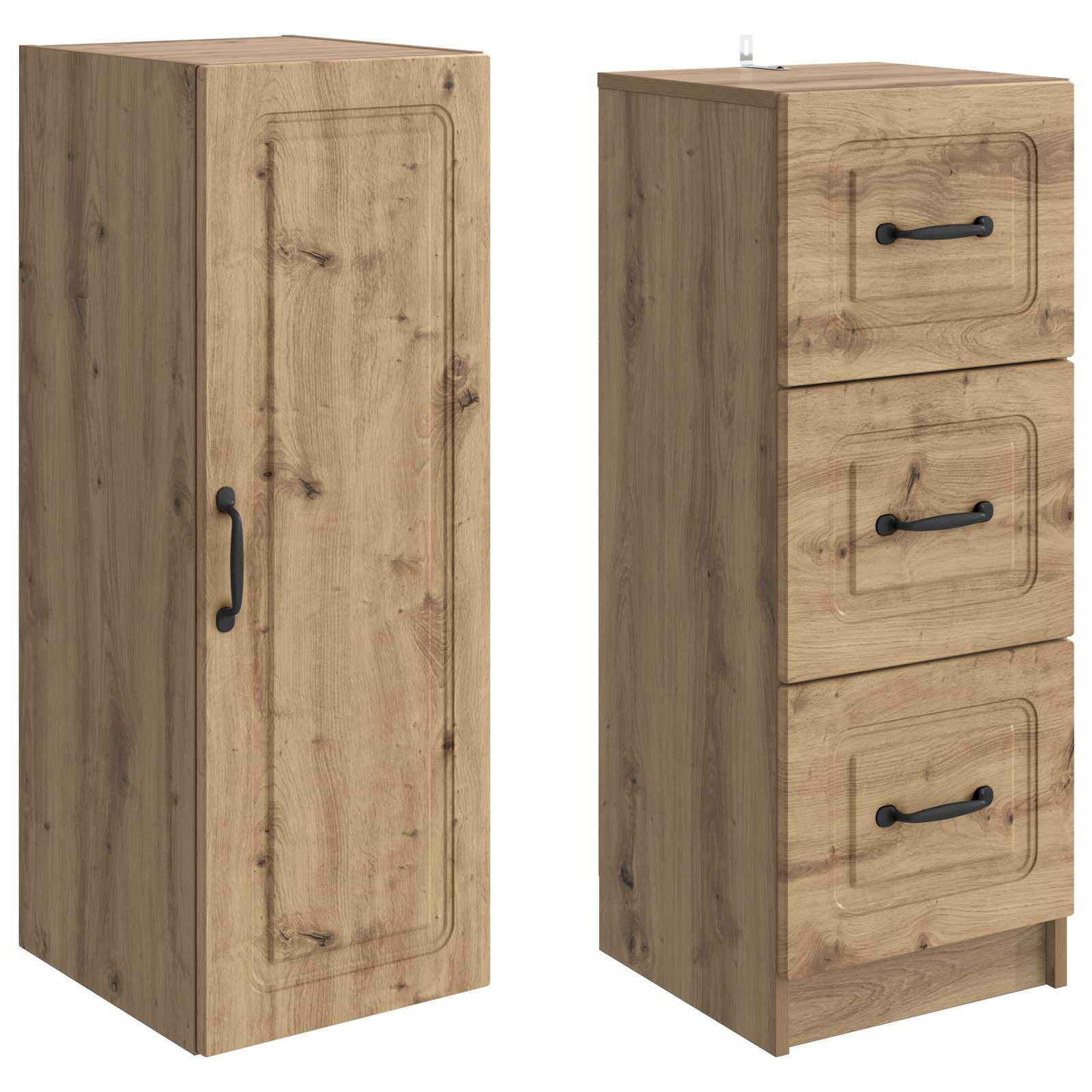 Szekrény szett 2 pcs kézműves tölgy 33 x 34,5 x 87 cm