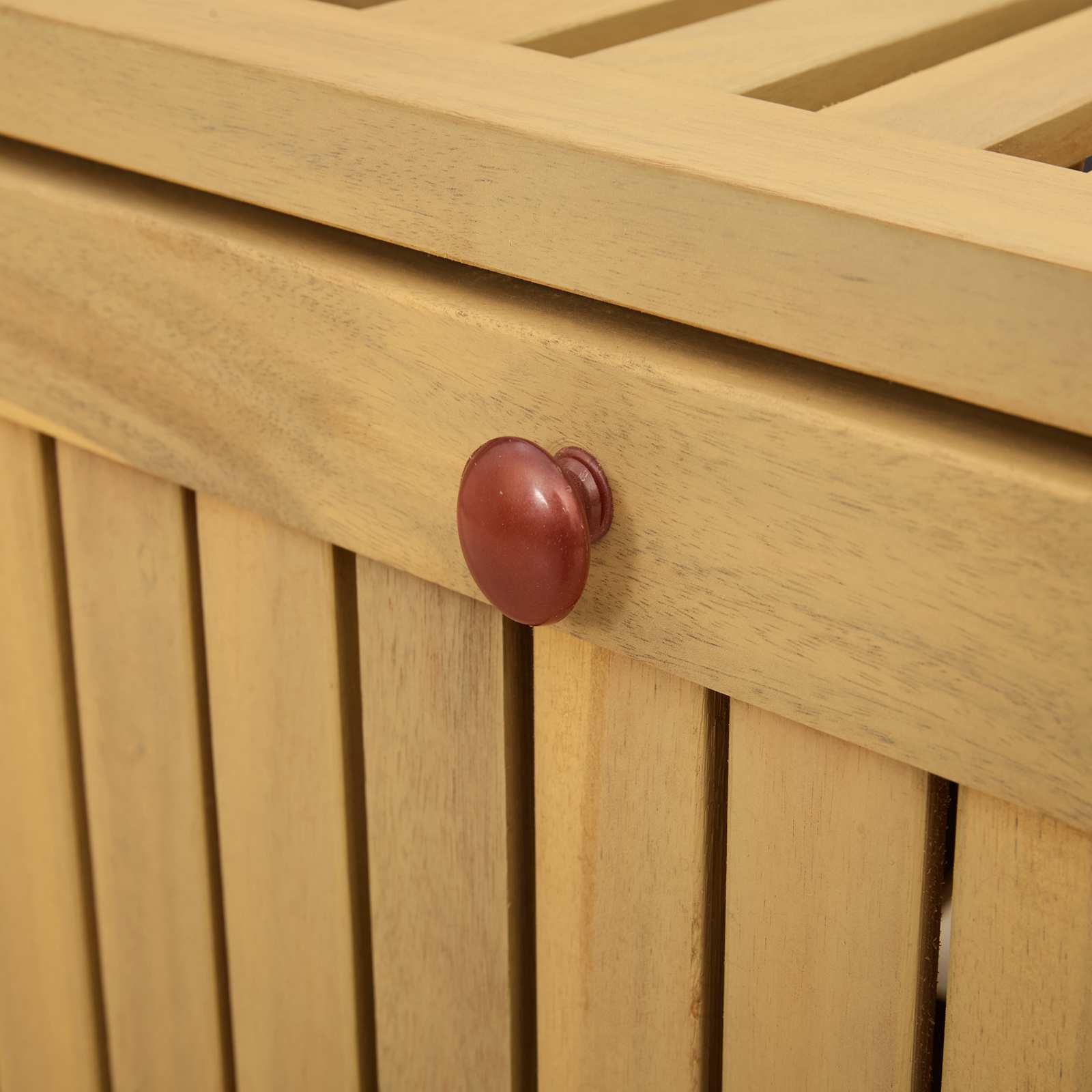 Tárolópad tárolóval ajtóval 148 x 63 x 84 cm tömör akácia